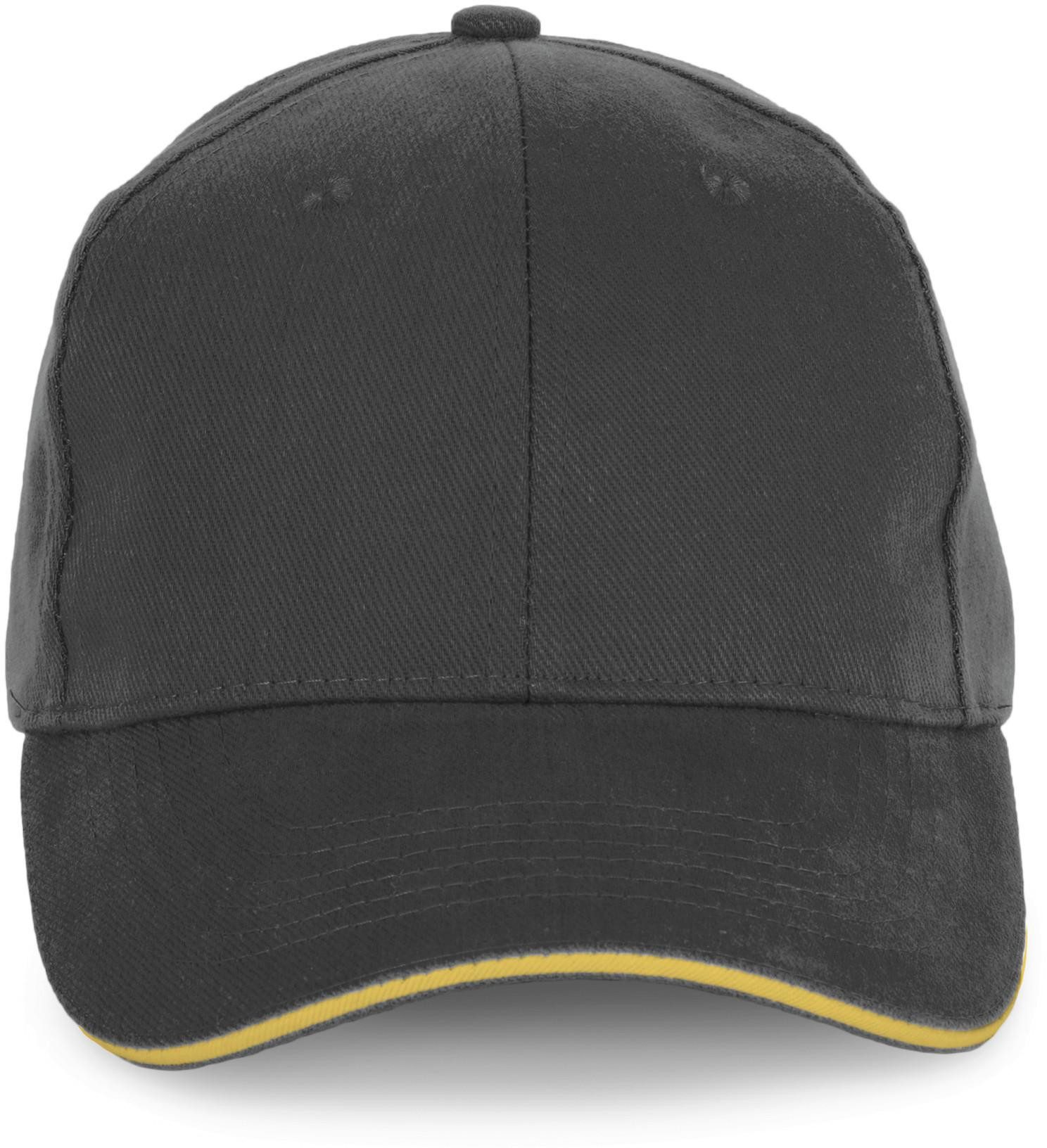 Baseball Cap 6-Panel-Kappe aus biologischer Baumwolle mit Kontrast-Sandwi