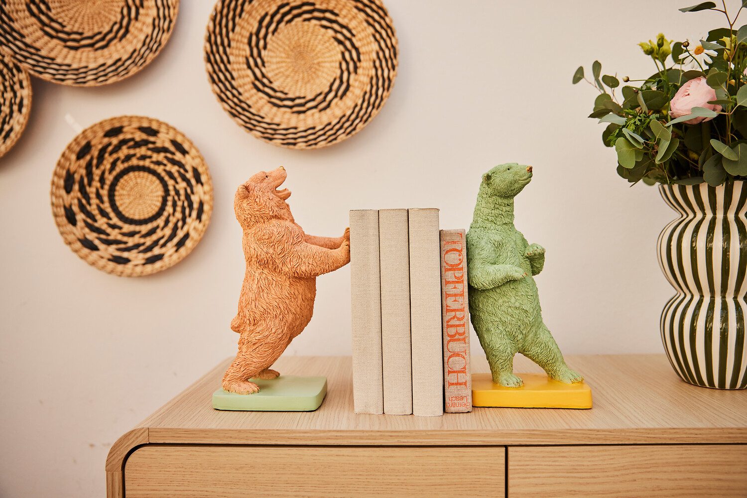 Kare Design Buchstütze Bear Party (Set, 2 St), aus Polyresin