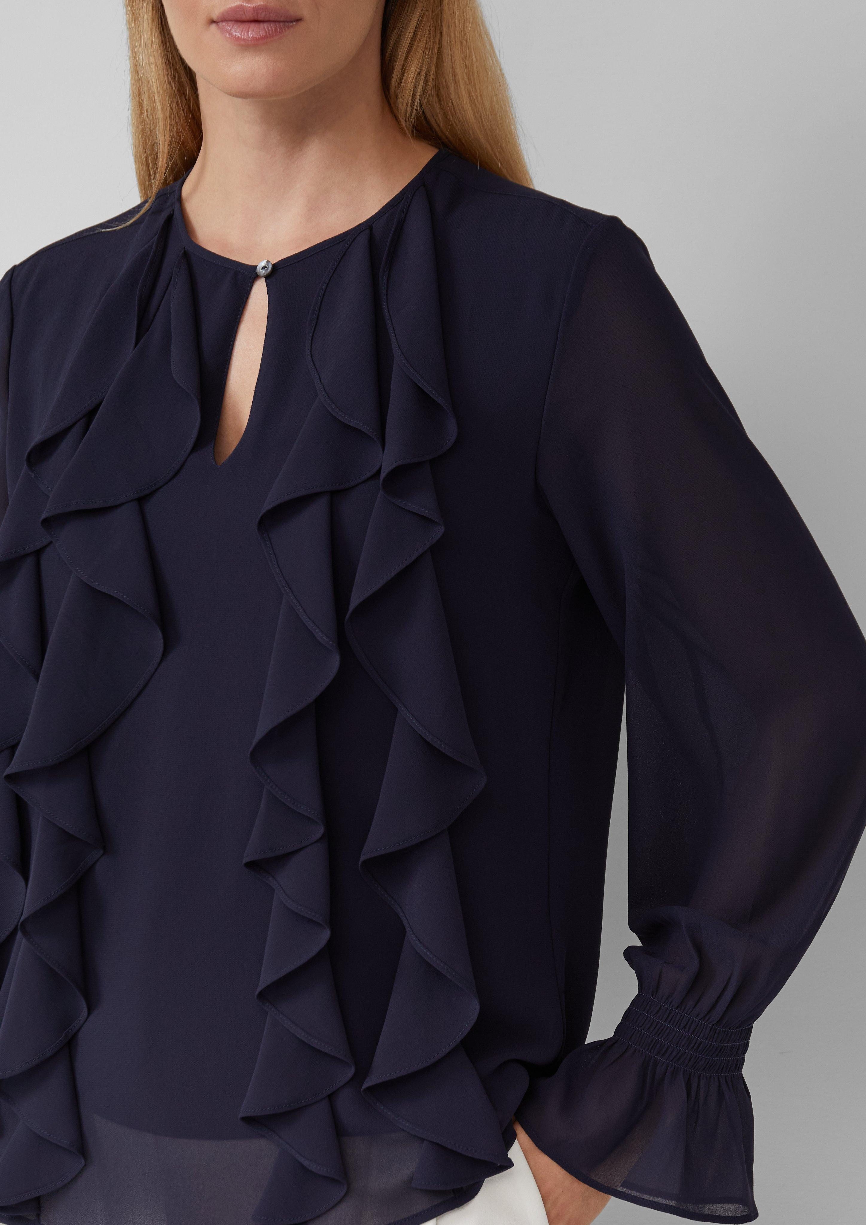 s.Oliver BLACK LABEL Langarmbluse Chiffonbluse mit günstig online kaufen