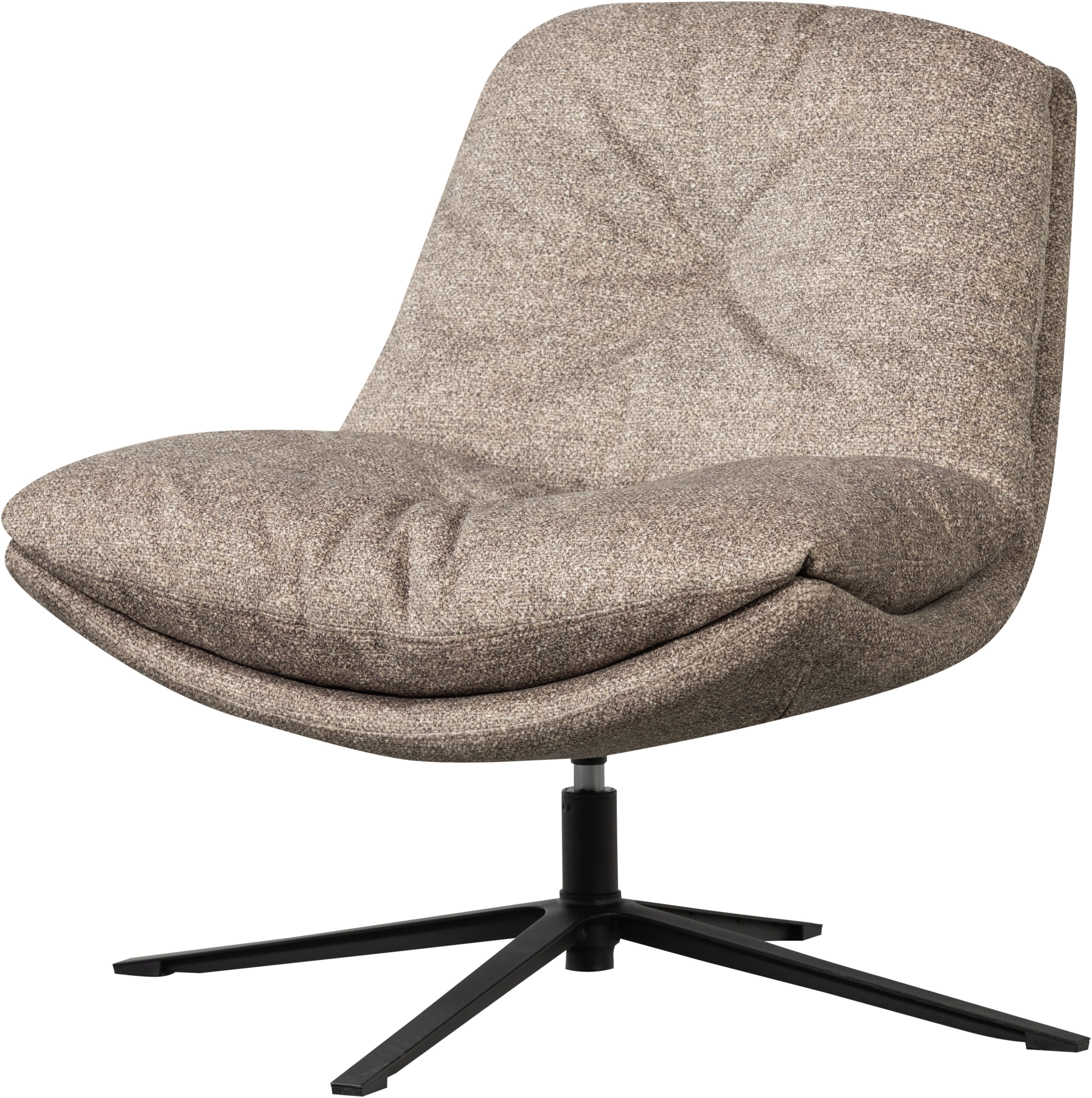 WOOOD Drehsessel Arve mit Gewebtem Bezug und Drehmechanismus B 82 x T 87 x H 86 cm, Sehr hohe Verschleißfestigkeit, Tragkraft 120 kg, Metallgestell
