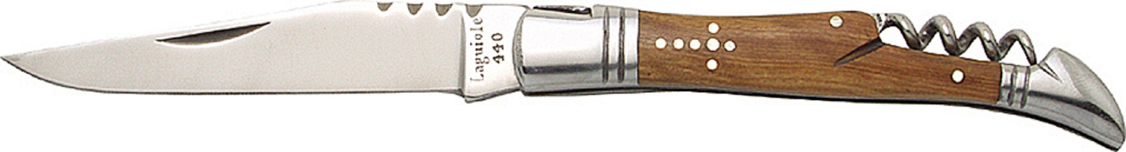 Baladéo® Taschenmesser, Laguiole Taschenmesser 'Classic' - mit Korkenzieher, Olivenholz