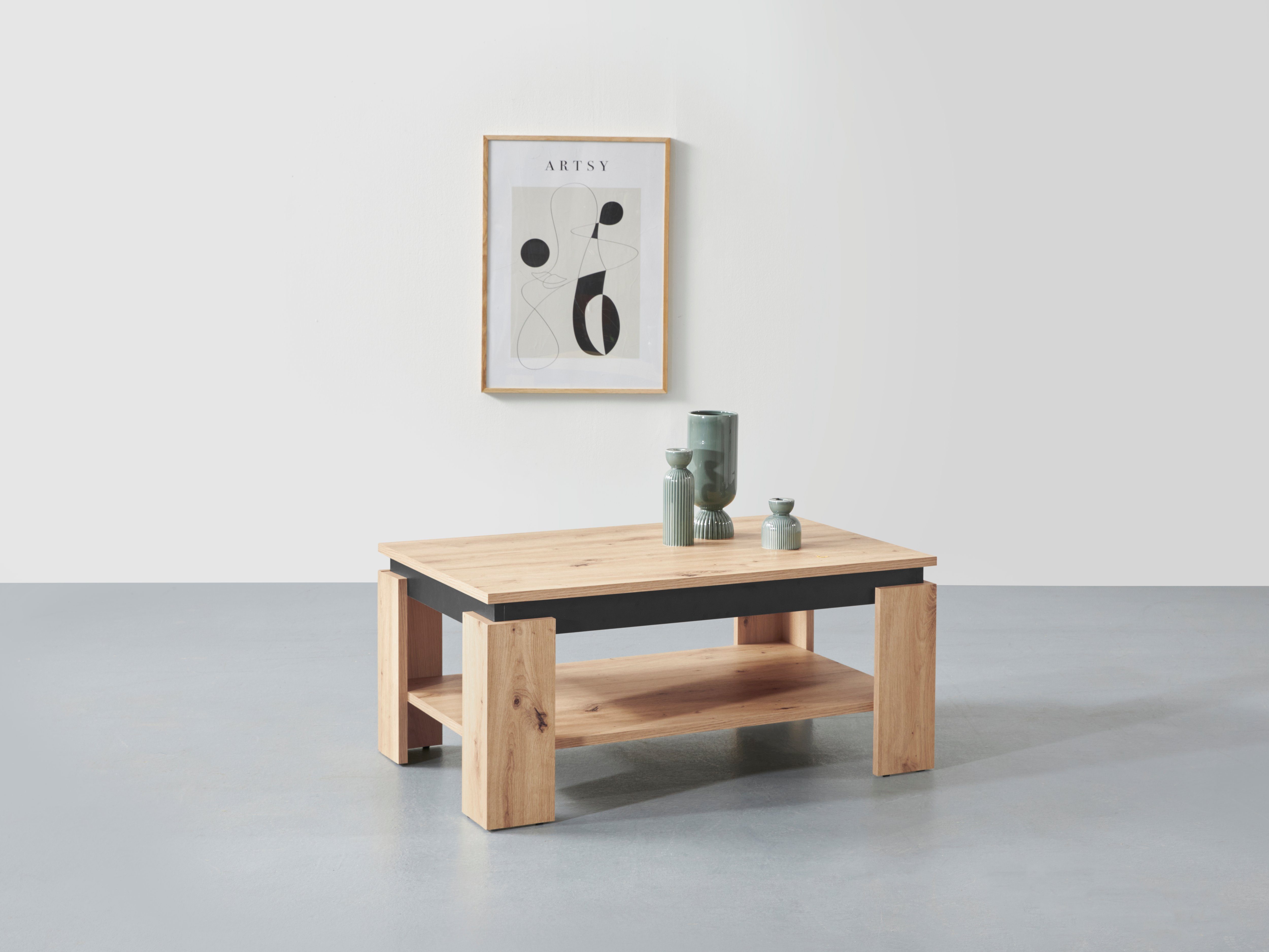 HELA Couchtisch TIM, mit Ablageboden, quadratisch oder rechteckig günstig online kaufen