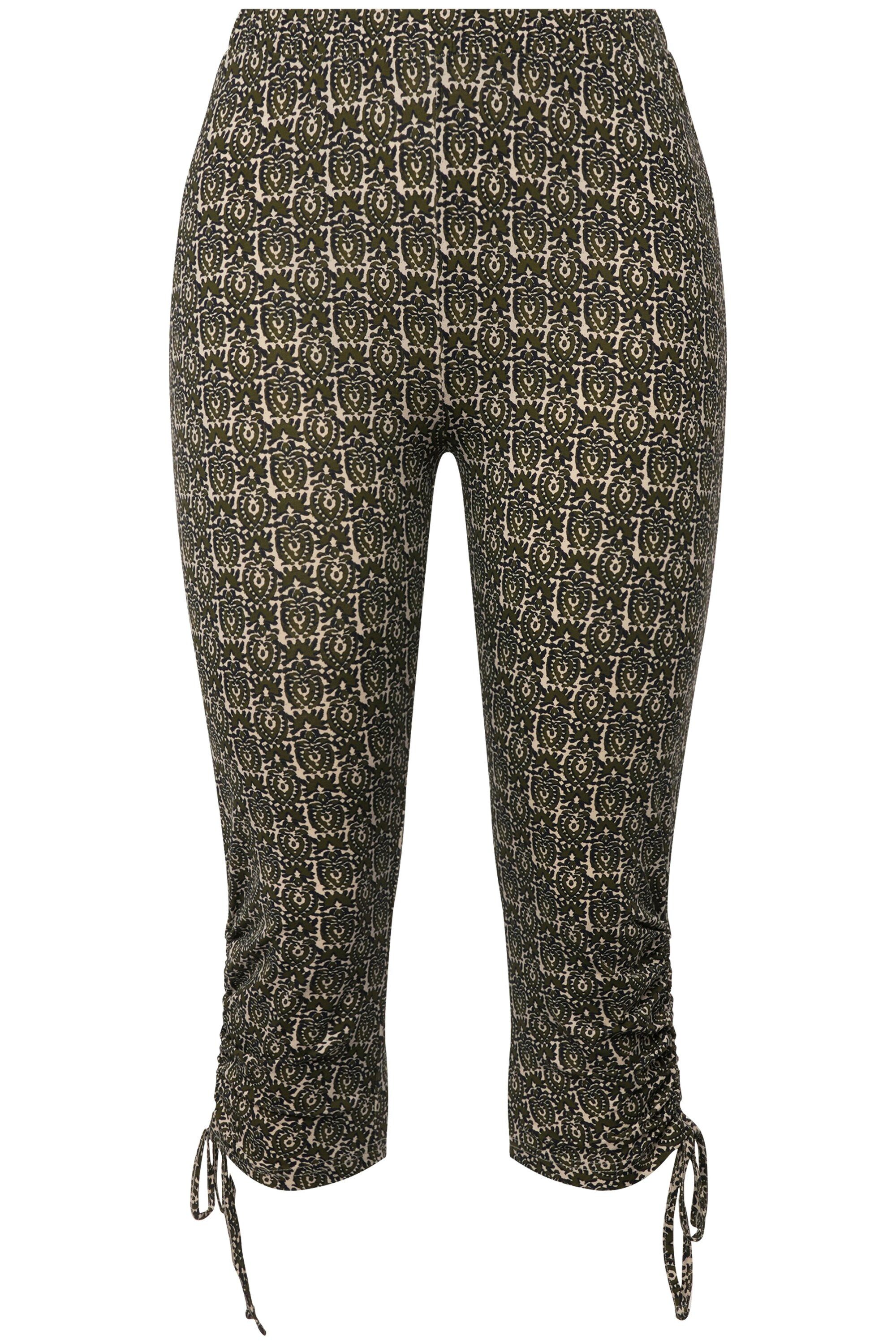 Ulla Popken Leggings Capri-Leggings Saumband Elastikbund günstig online kaufen