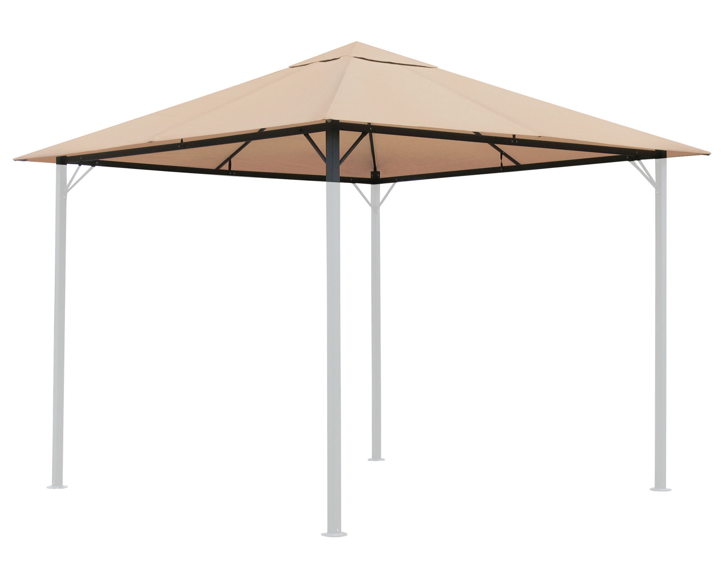 Quick Star Pavillon-Ersatzdach Ersatzdach Pavillon 3x3m Sand, 180 g/m², 297 x 297 cm, Mit Lüftungsschlitzen