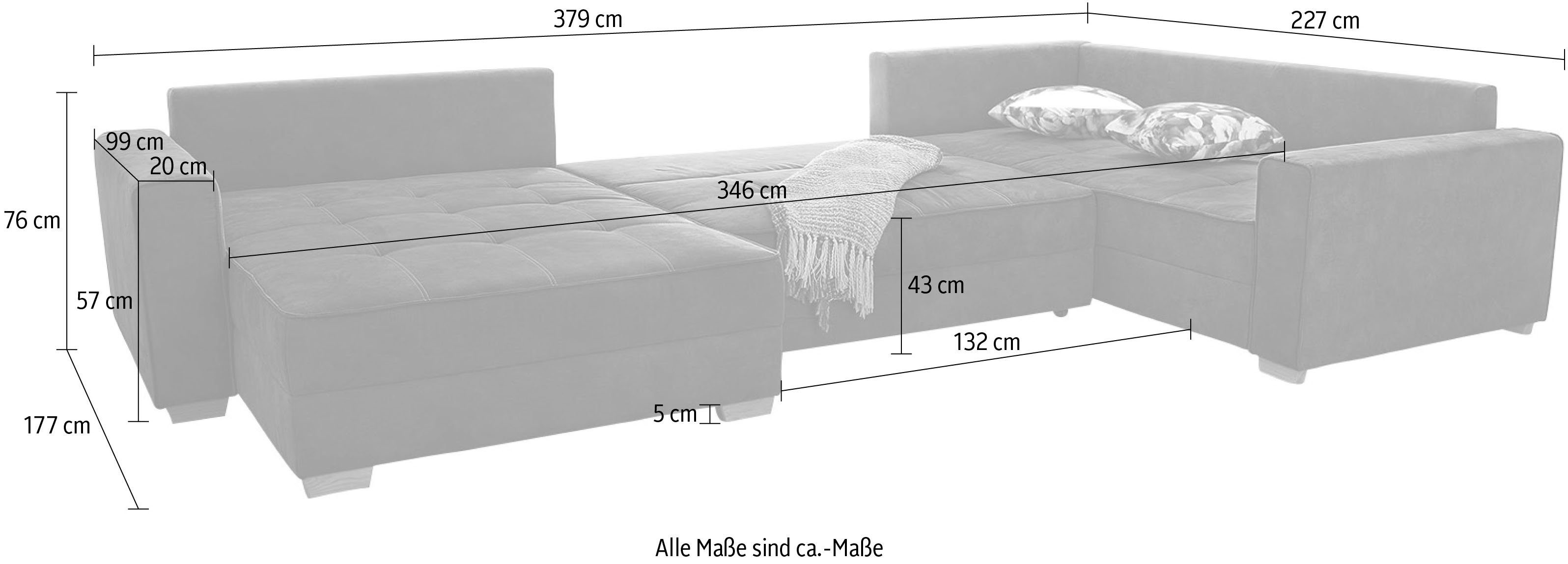 Bettfunktion, oder montierbar Bettkasten, mane rechts Wohnlandschaft Brixen, Jockenhöfer Gruppe links ist