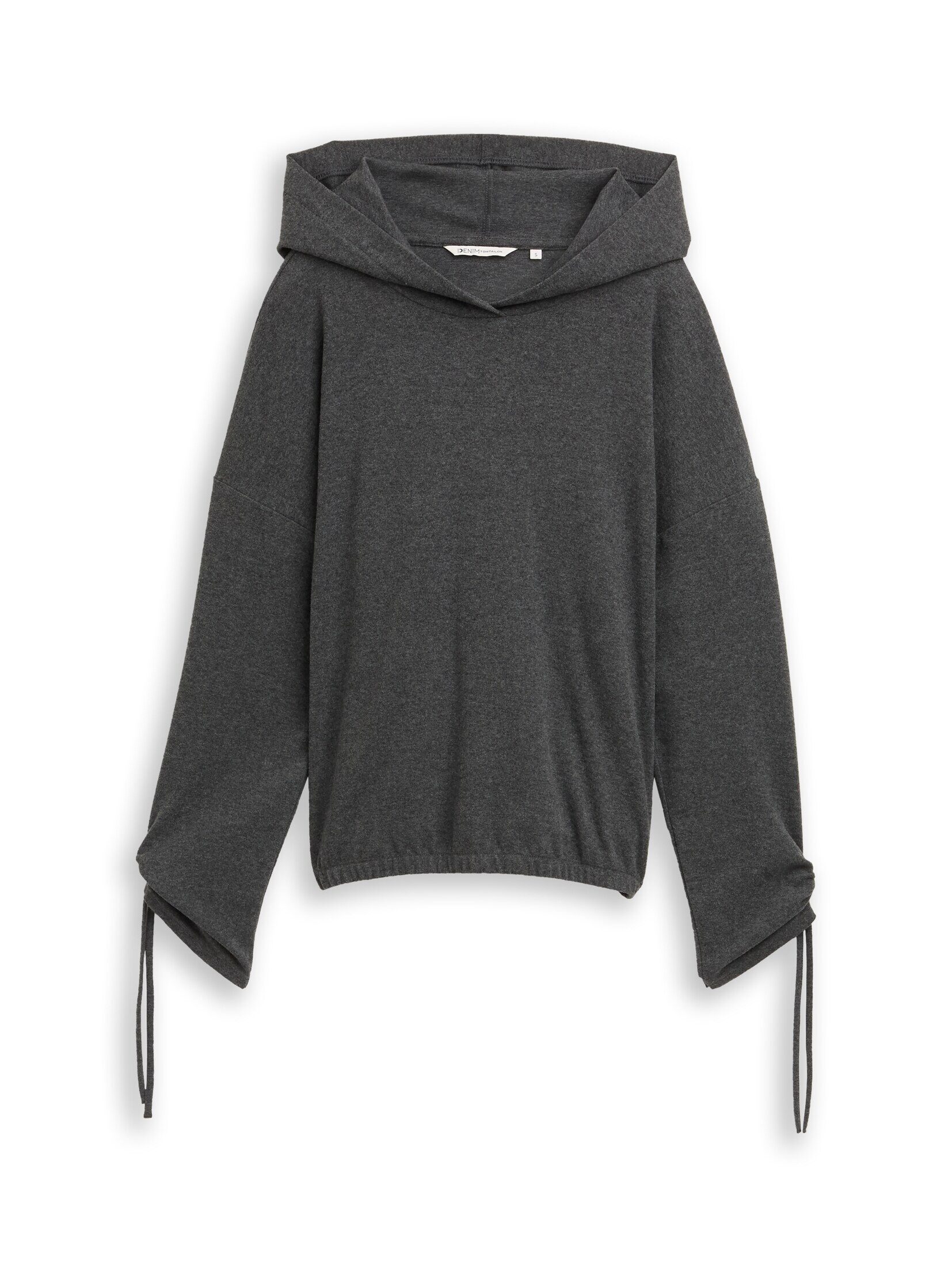 TOM TAILOR Denim Langarmshirt T-Shirt Loose Fit Langarmshirt mit Kapuze