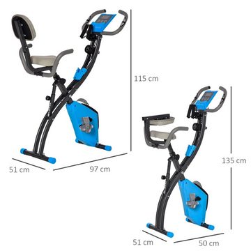 HOMCOM Heimtrainer Fahrradtrainer mit LCD Display