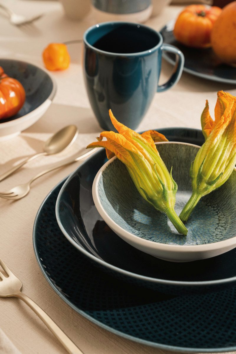 Rosenthal Kombiservice Junto Ocean Blue/Aquamarine Kombiset Espresso 24tlg, Porzellan, Sets