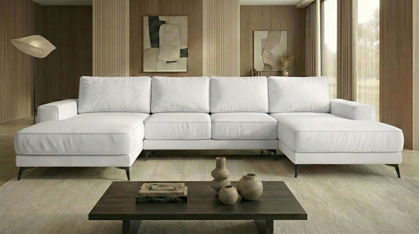 A&J MöbelLand GmbH Ecksofa VALTOR mit Schlaffunktion, Bonellfederkern und Bettkasten, TOP ANGEBOT!