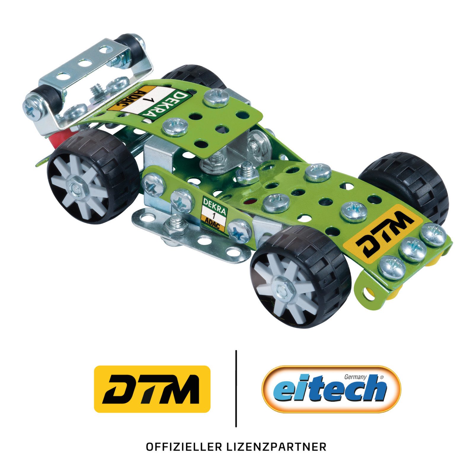 Eitech DTM Racer Green Metallbaukasten, (Modellauto, 122 St., Modellbausatz), Made in Germany