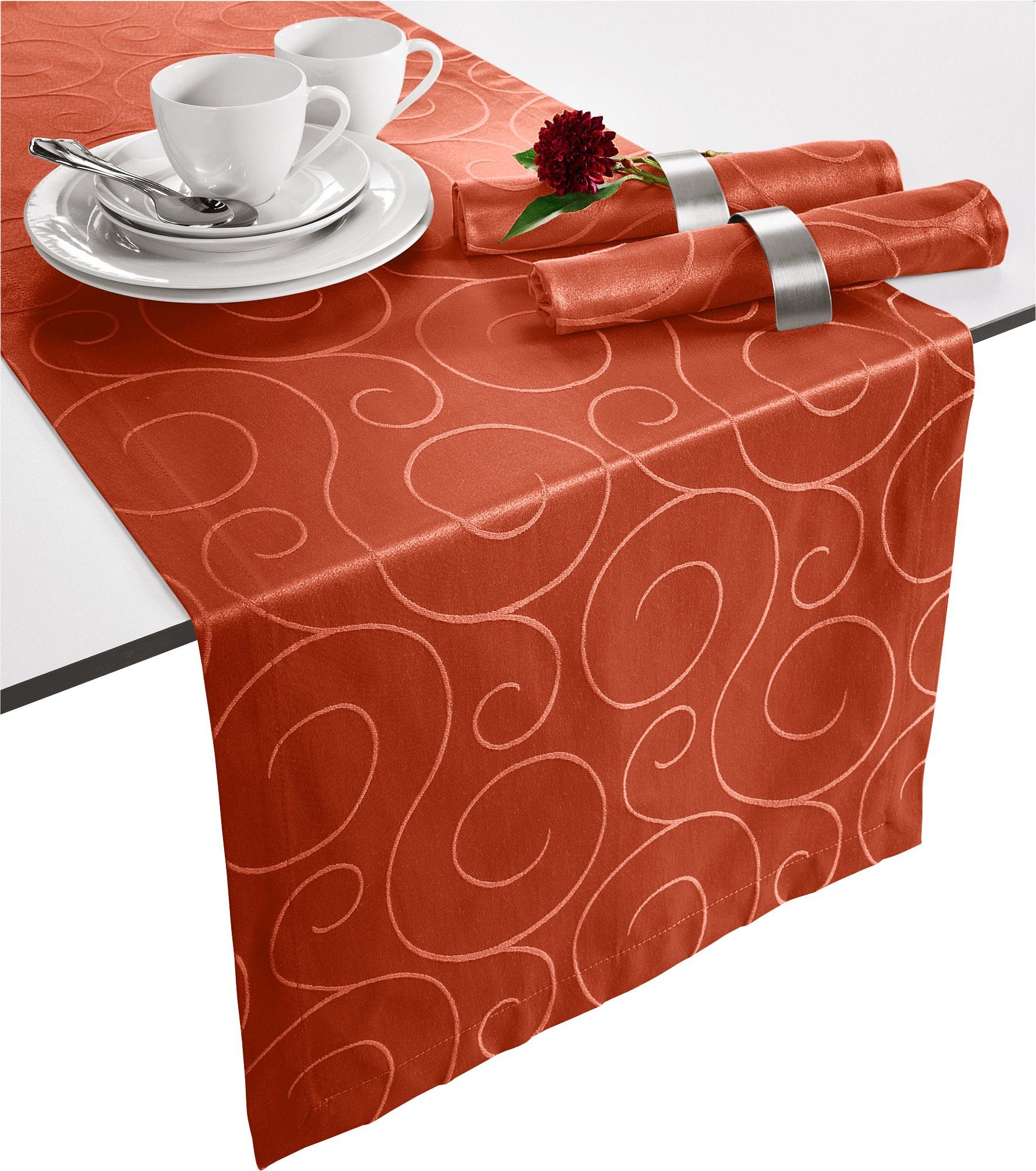 Erwin Müller Tischdecke Tischläufer "Oberhausen", Damast Uni
