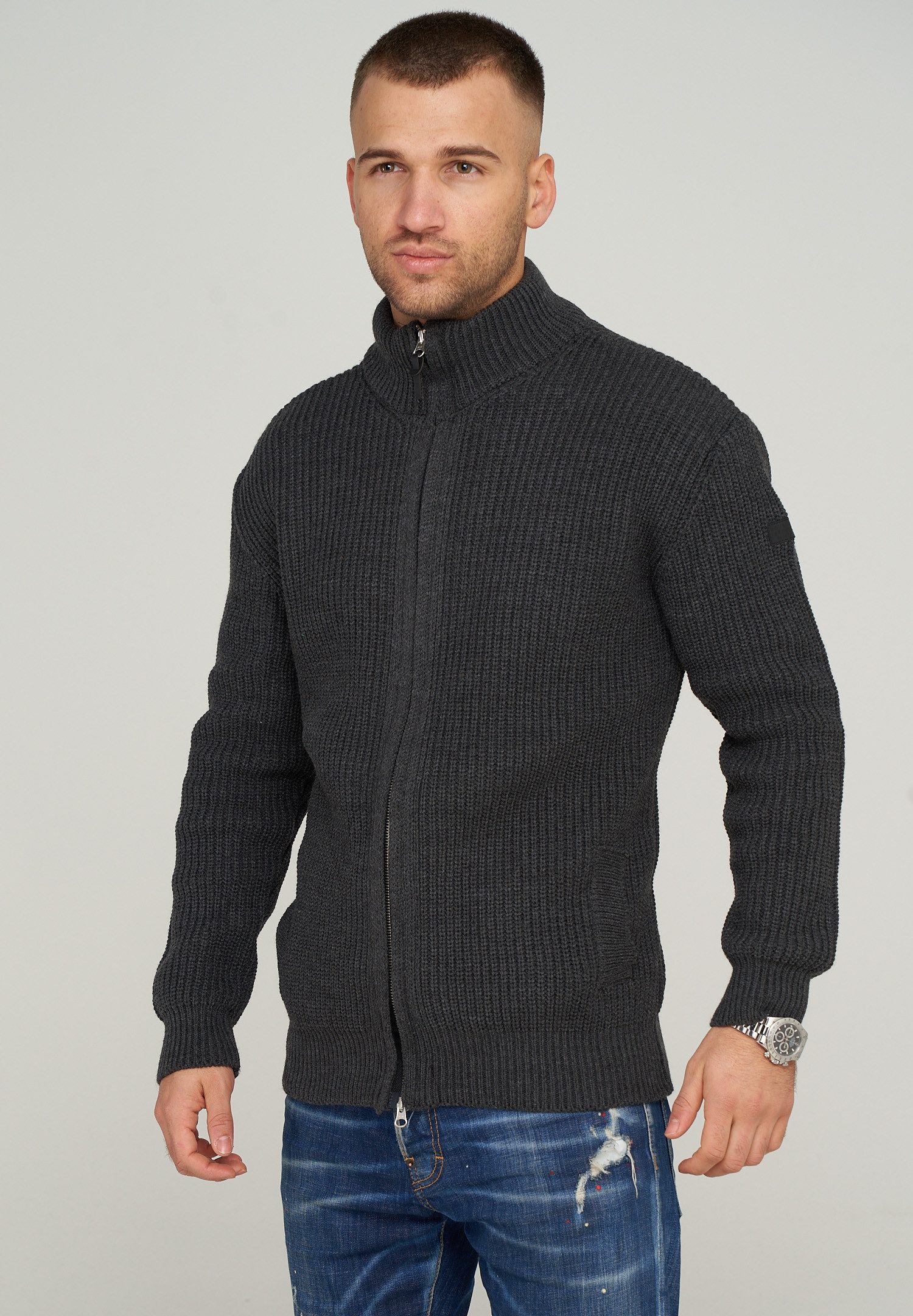 CARISMA Strickjacke MKCONNA mit modischem Stehkragen
