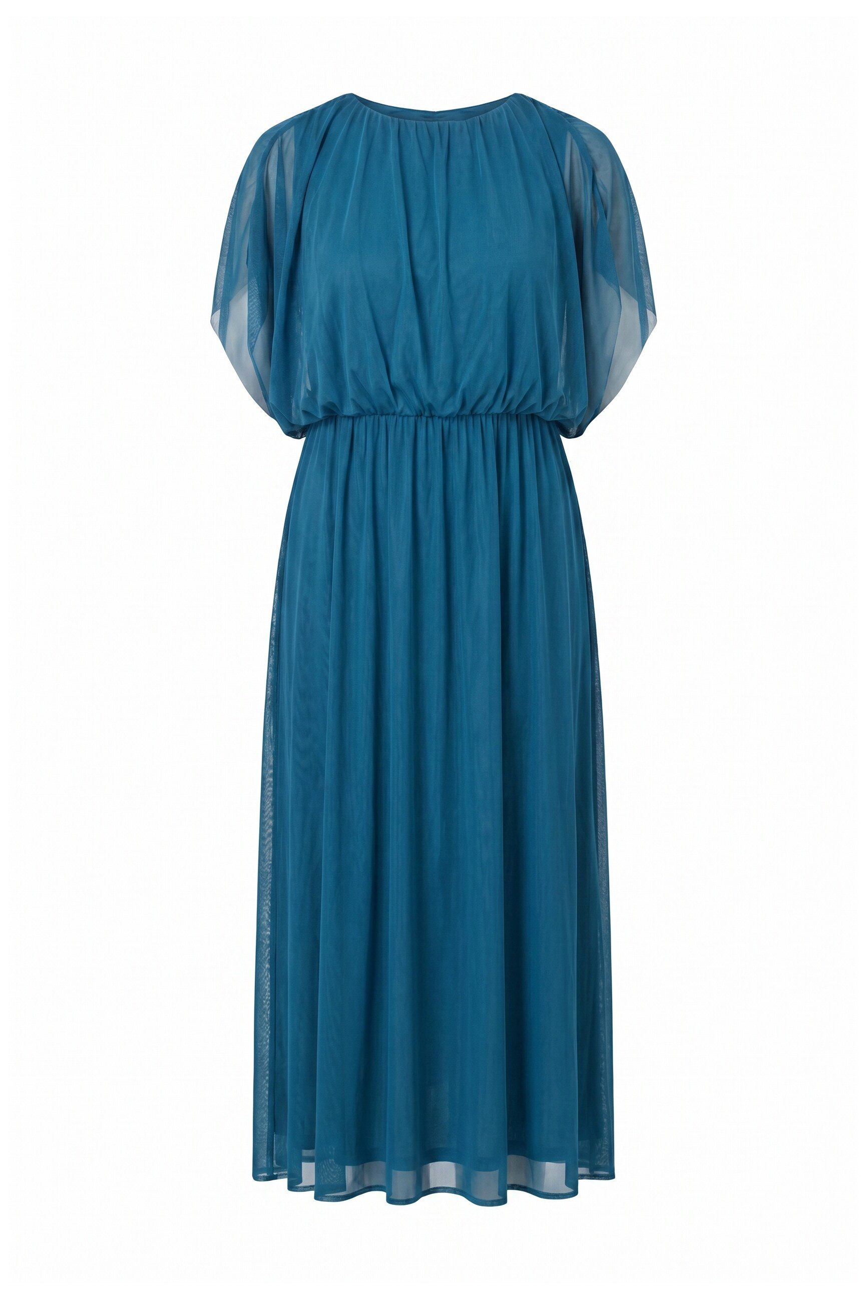 Ulla Popken Abendkleid Maxikleid Ballon-Oberteil Rundhals ärmellos – Bild 2 von 4