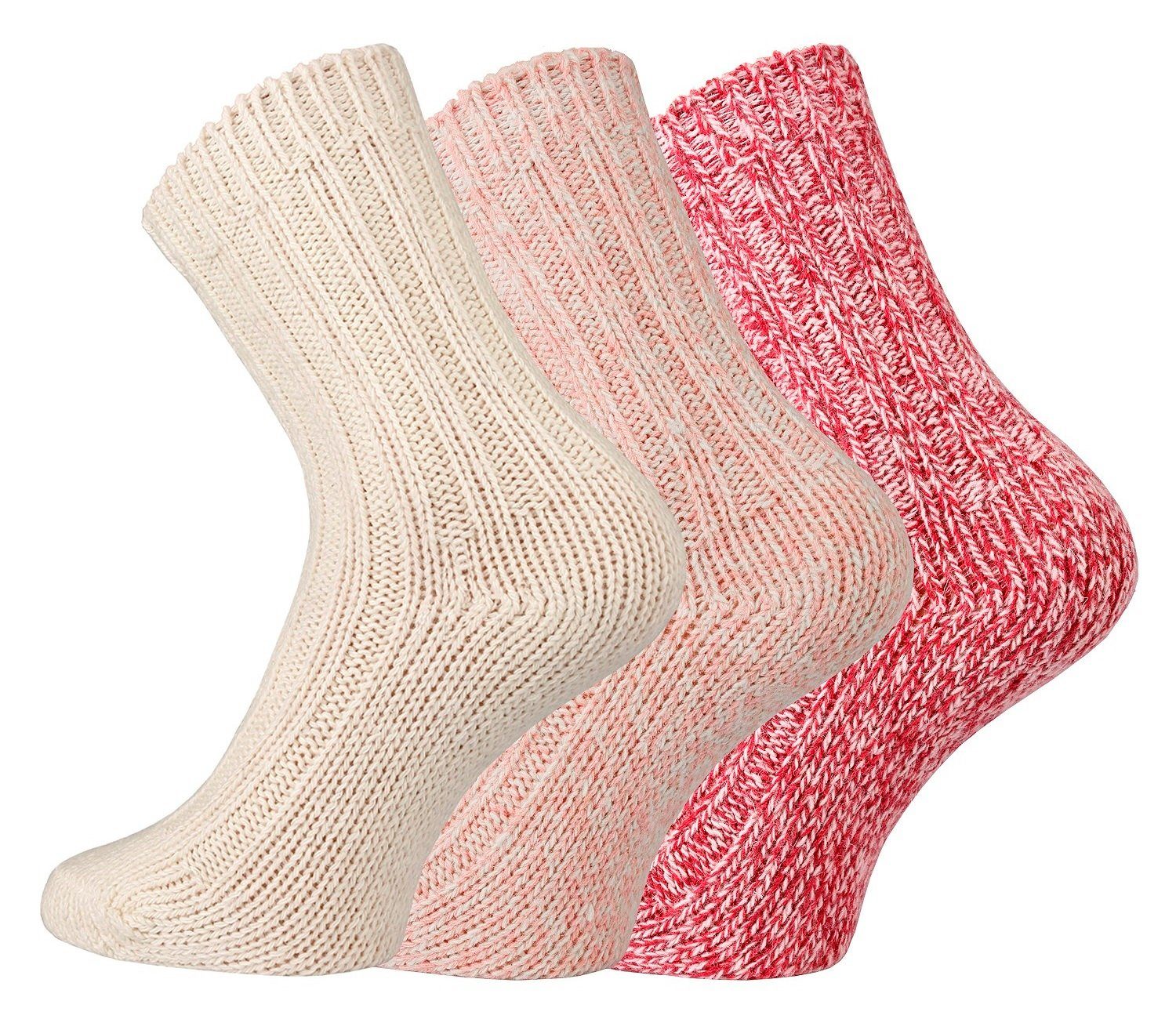Norwegersocken 3 Paar weiche Norwegersocken, Söckchen mit Wolle für Babys & Kinder