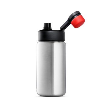 WOOM Trinkflasche WOOM™ GLUG, Fahrrad Trinkflasche, Edelstahl mit Halter, 0.5l