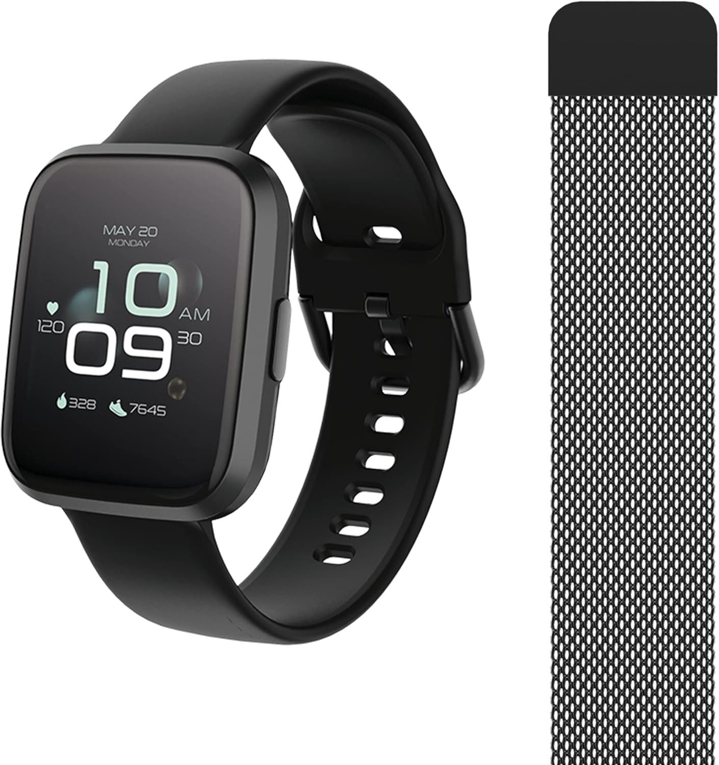 Forever SW-310 Smartwatch (3,5 cm, android ios), Smartwatch mit 1.4" Display, IP68 Wasserschutz und Fitnessfunktionen