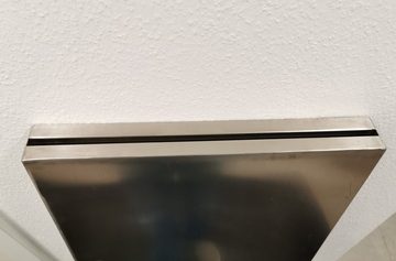 Jürgen Bocker - Gartenambiente Gartenbrunnen Edelstahl Wasserwand poliert Husum mit LED-Strahler