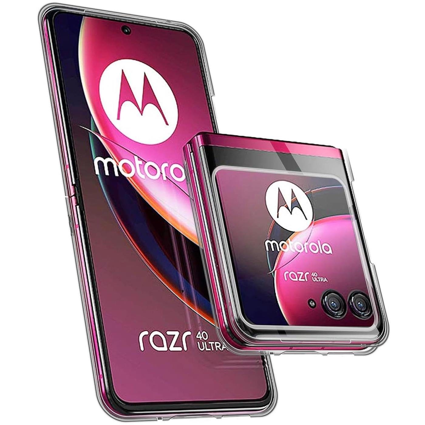 CoolGadget Handyhülle Transparent Ultra Slim Case für Motorola Razr 40 Ultra 6,9 Zoll, Silikon Hülle Dünne Schutzhülle für Motorola Razr 40 Ultra Hülle