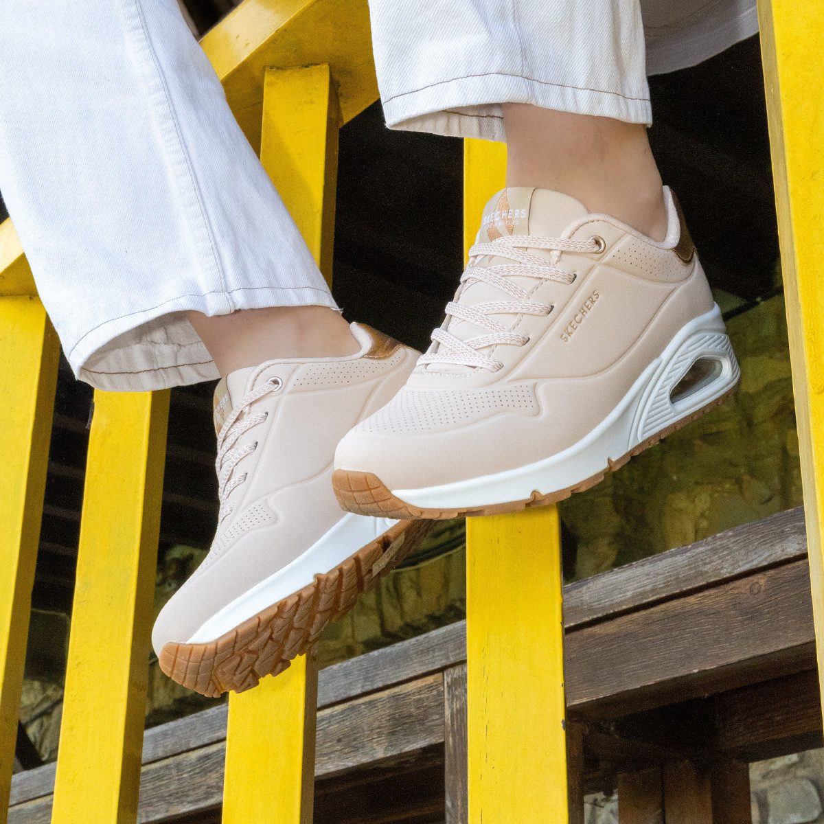 Skechers UNO SHIMMER AWAY Slip-On Sneaker Slipper, Freizeitschuh, Plateausn günstig online kaufen