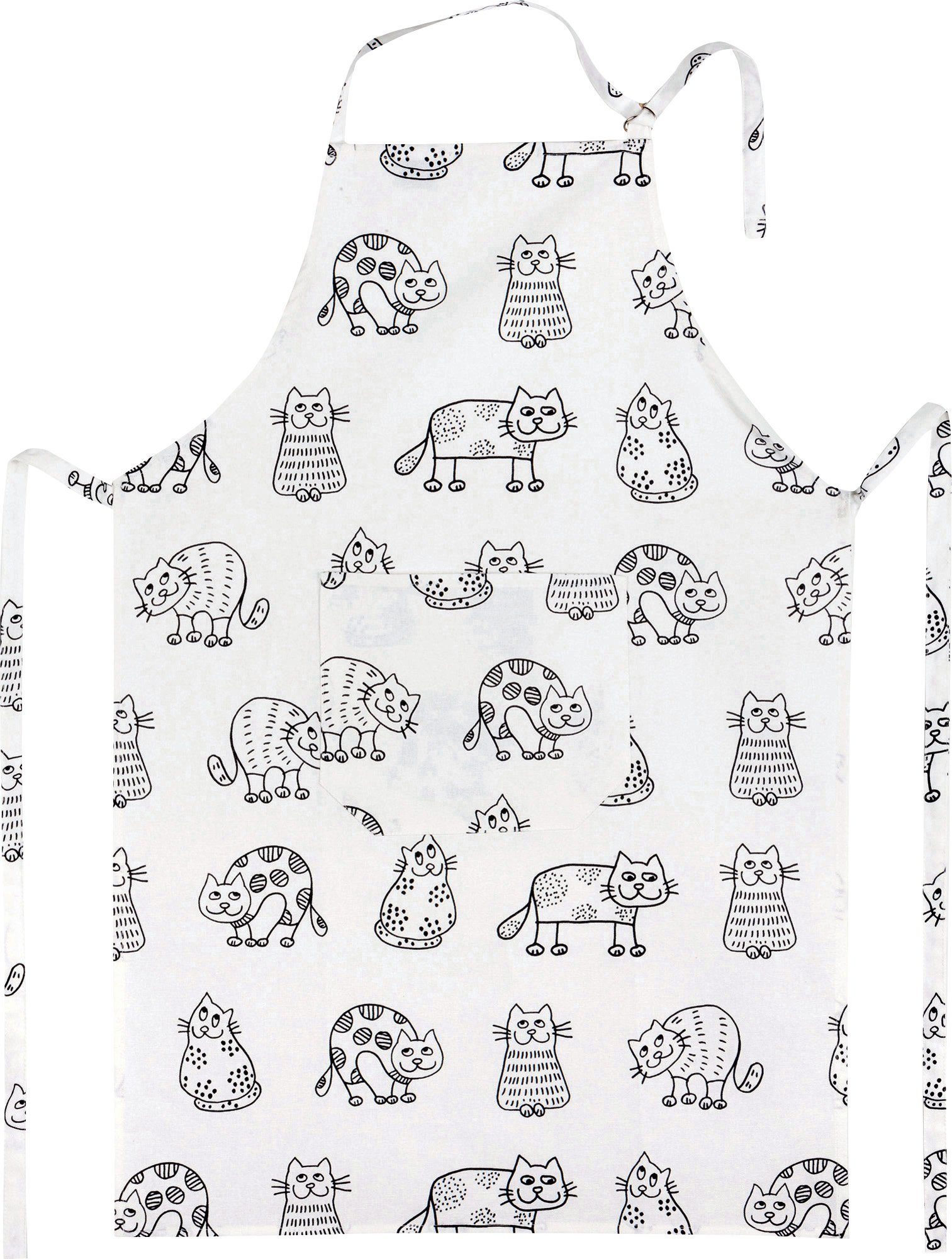 Kracht Kochschürze Schürze "Katzenreihe", Baumwolle Motiv
