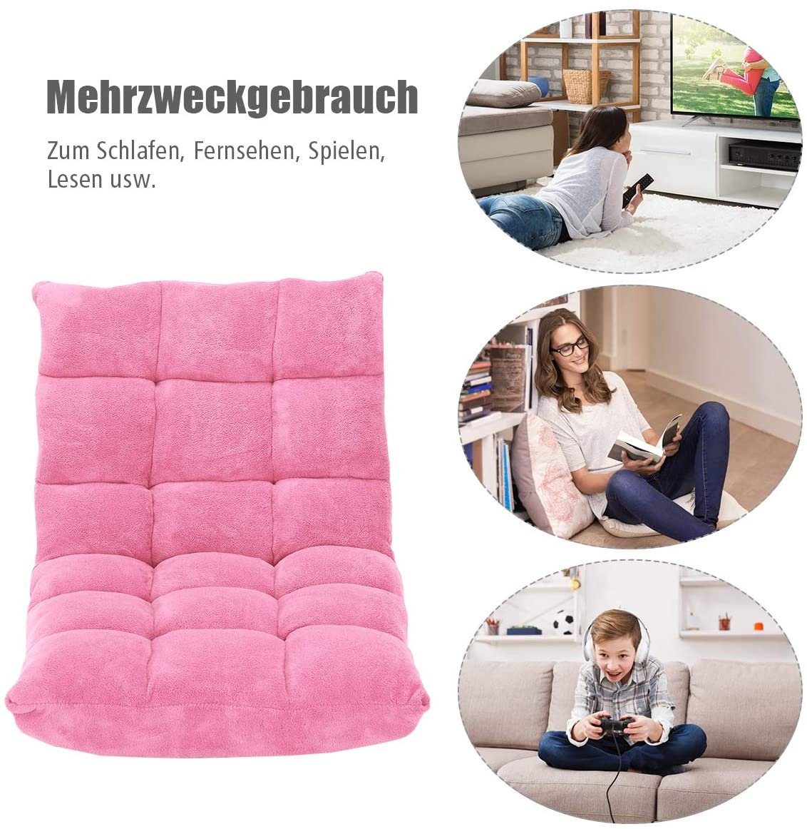COSTWAY Sessel Bodenstuhl, Fensterstuhl, Bodenkissen, verstellbar günstig online kaufen