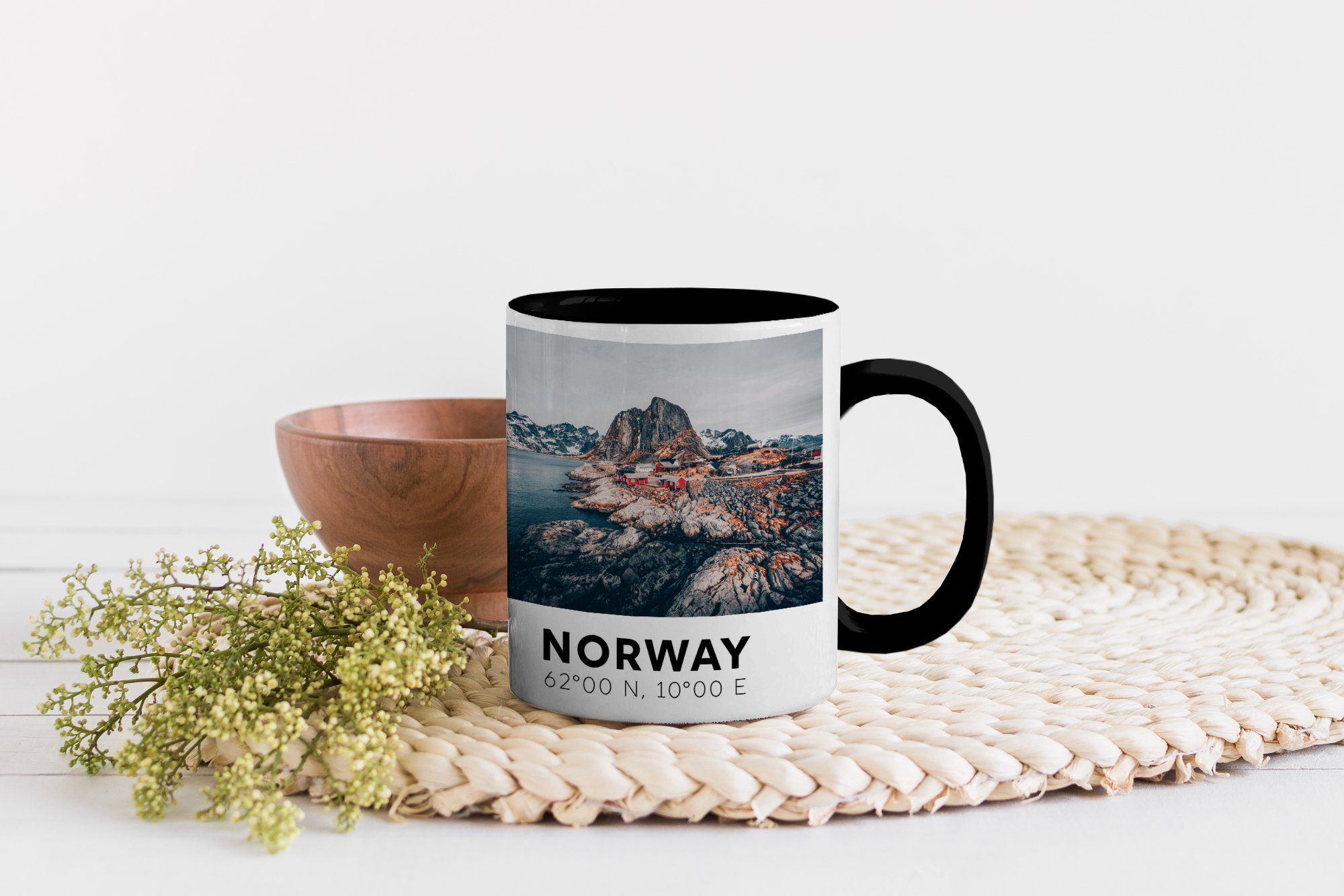 - MuchoWow Winter, Norwegen Geschenk Tasse Skandinavien Farbwechsel, - Zaubertasse, Keramik, Kaffeetassen, - Bergen Teetasse,