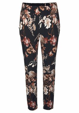 LASCANA Jerseyhose mit Blumenprint und Taschen, schmales Bein, Strandhose, elastisch