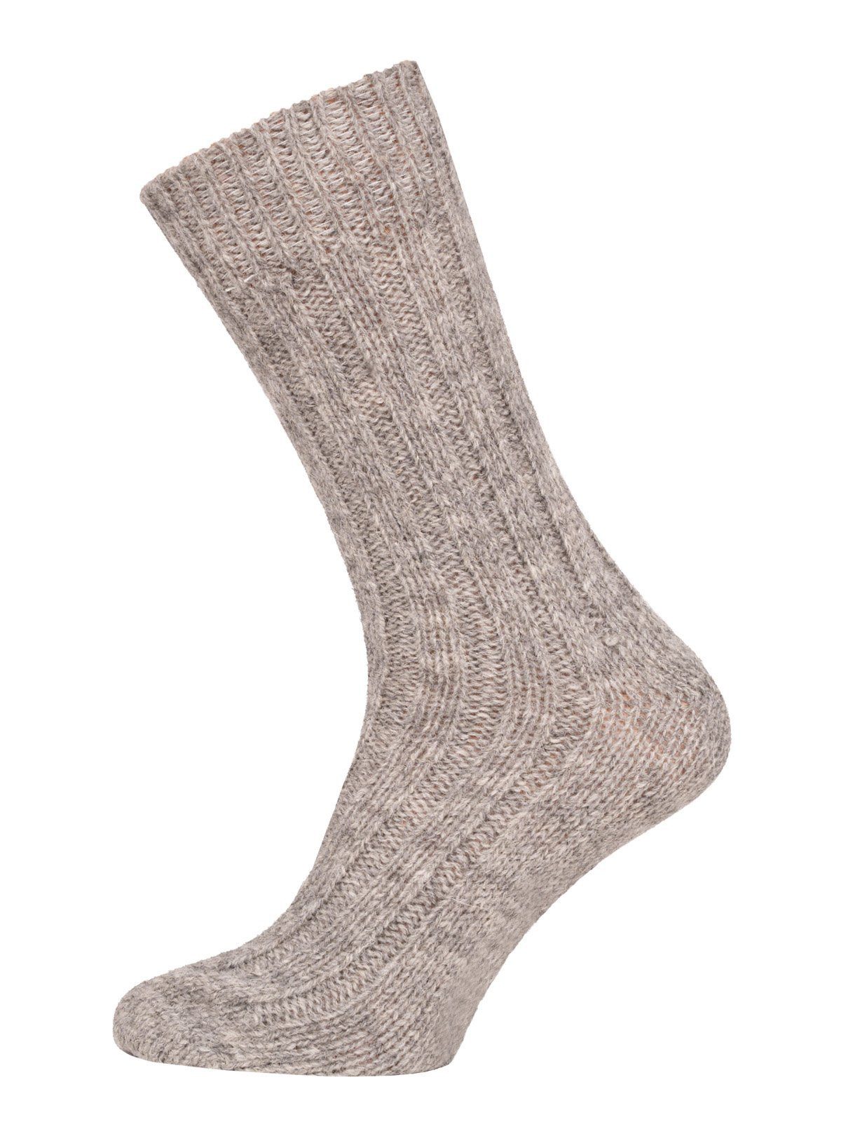 Socken Wollsocke Hygge Alpaka (Schurwolle und Alpakawolle) grau - 1 Paar
