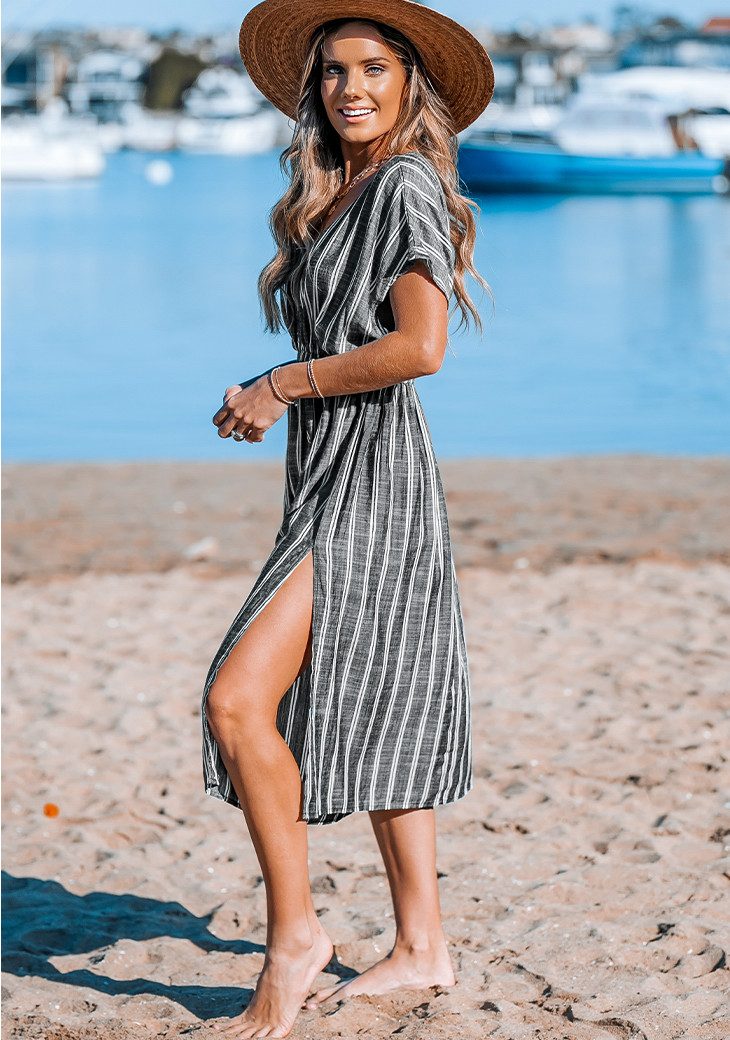 Cupshe Strandkleid Midi-Kleid mit Seitenschlitz