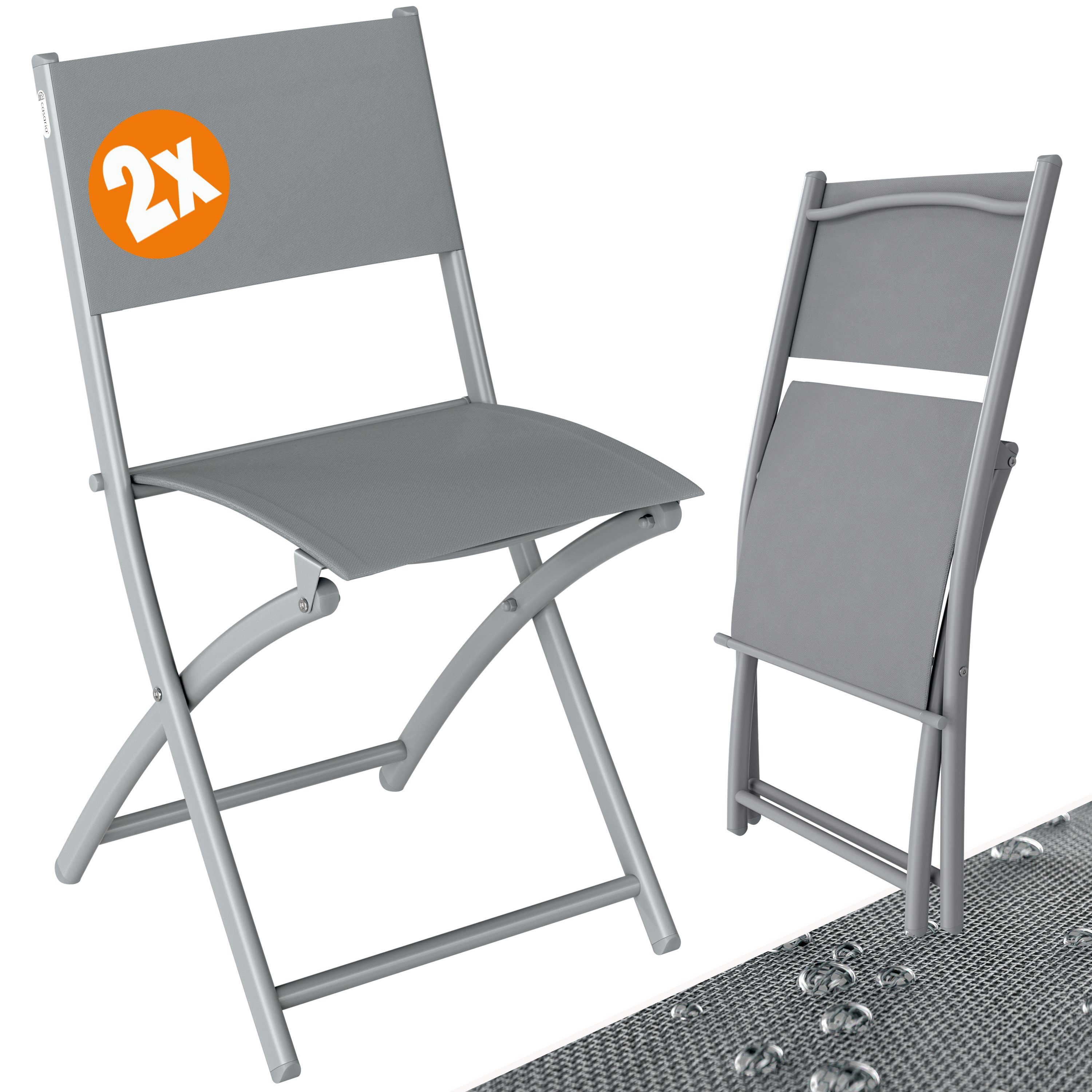 Casaria Gartenstuhl, Klappbar 130kg Belastbarkeit Metall günstig online kaufen