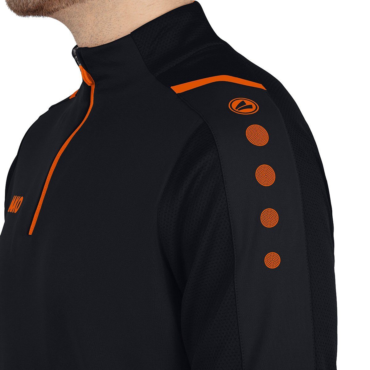 Jako Langarmshirt Ziptop Challenge - Fleece-Innenseite, Zip-Reissverschluss