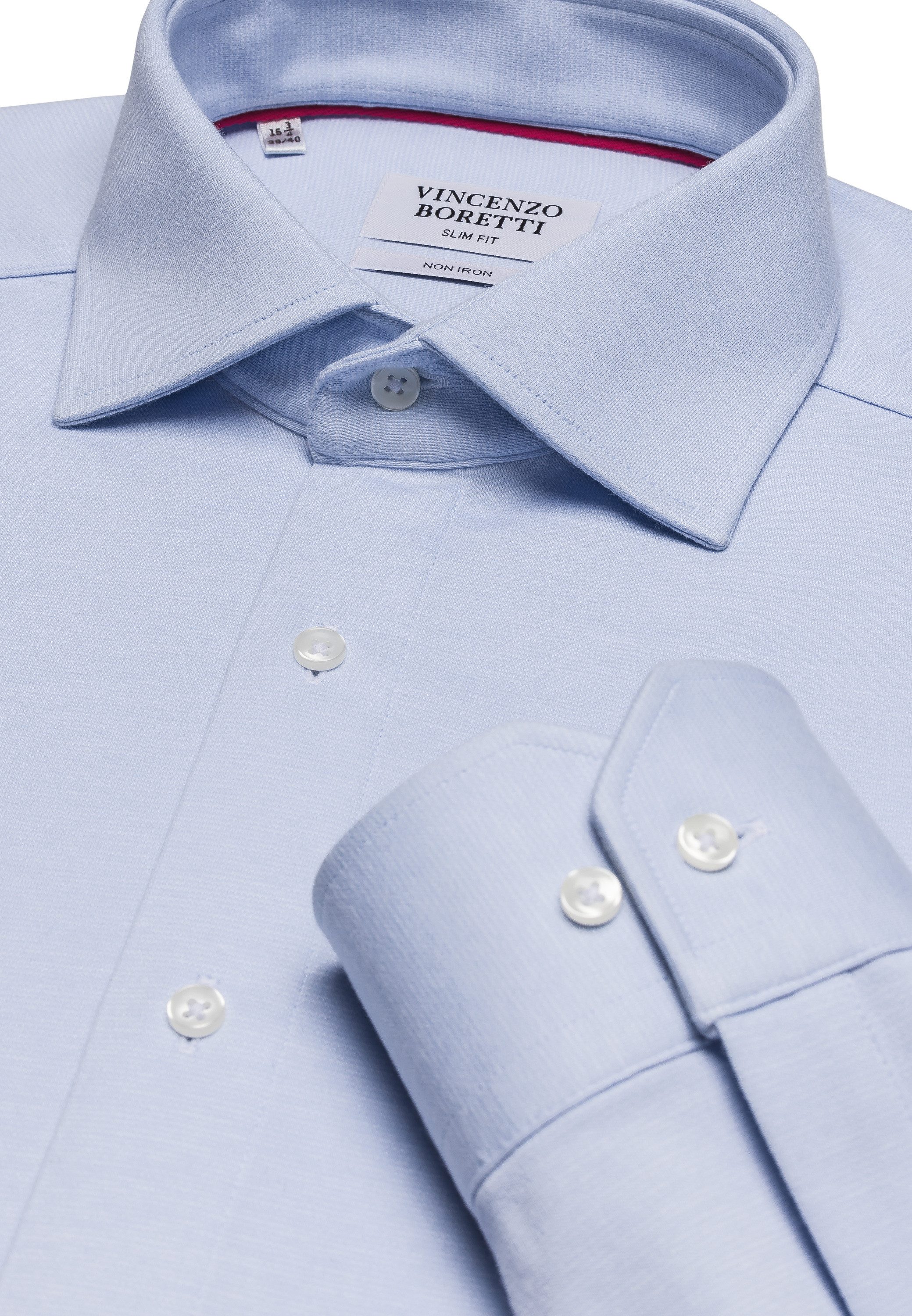 Vincenzo Boretti Businesshemd tailliert bügelfrei Jersey günstig online kaufen