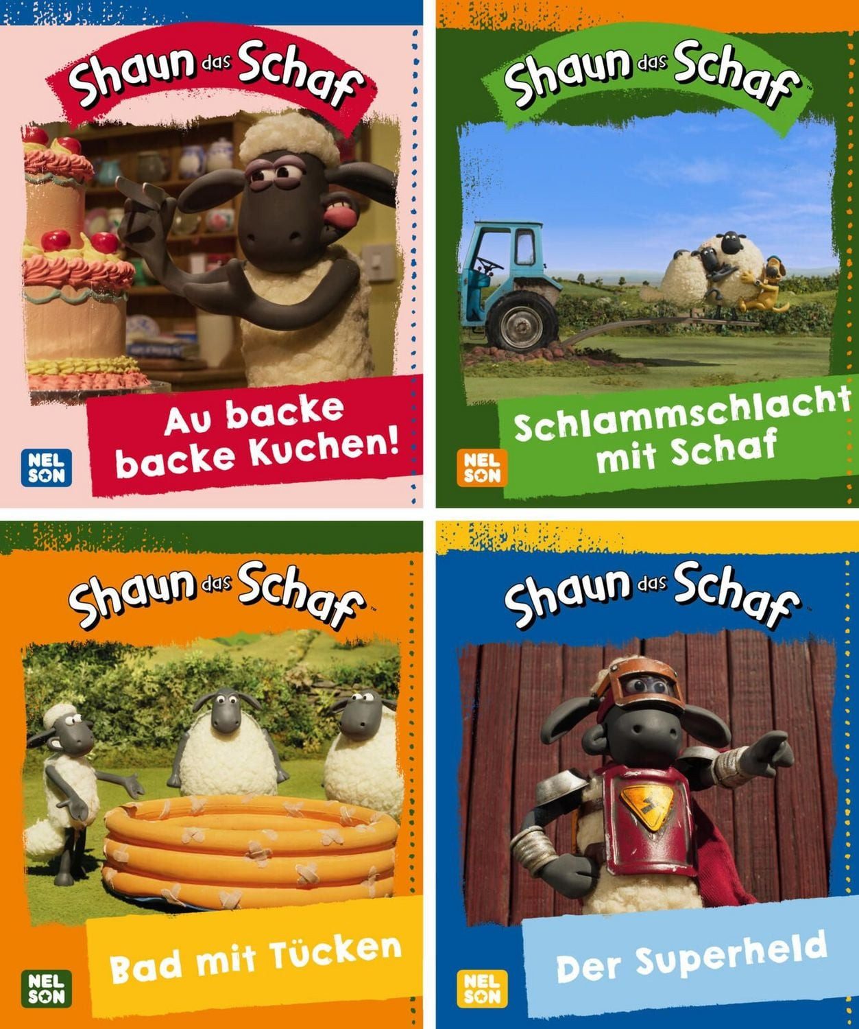 Nelson Mini-Bücher: 4er Shaun das Schaf 1-4 / diverse