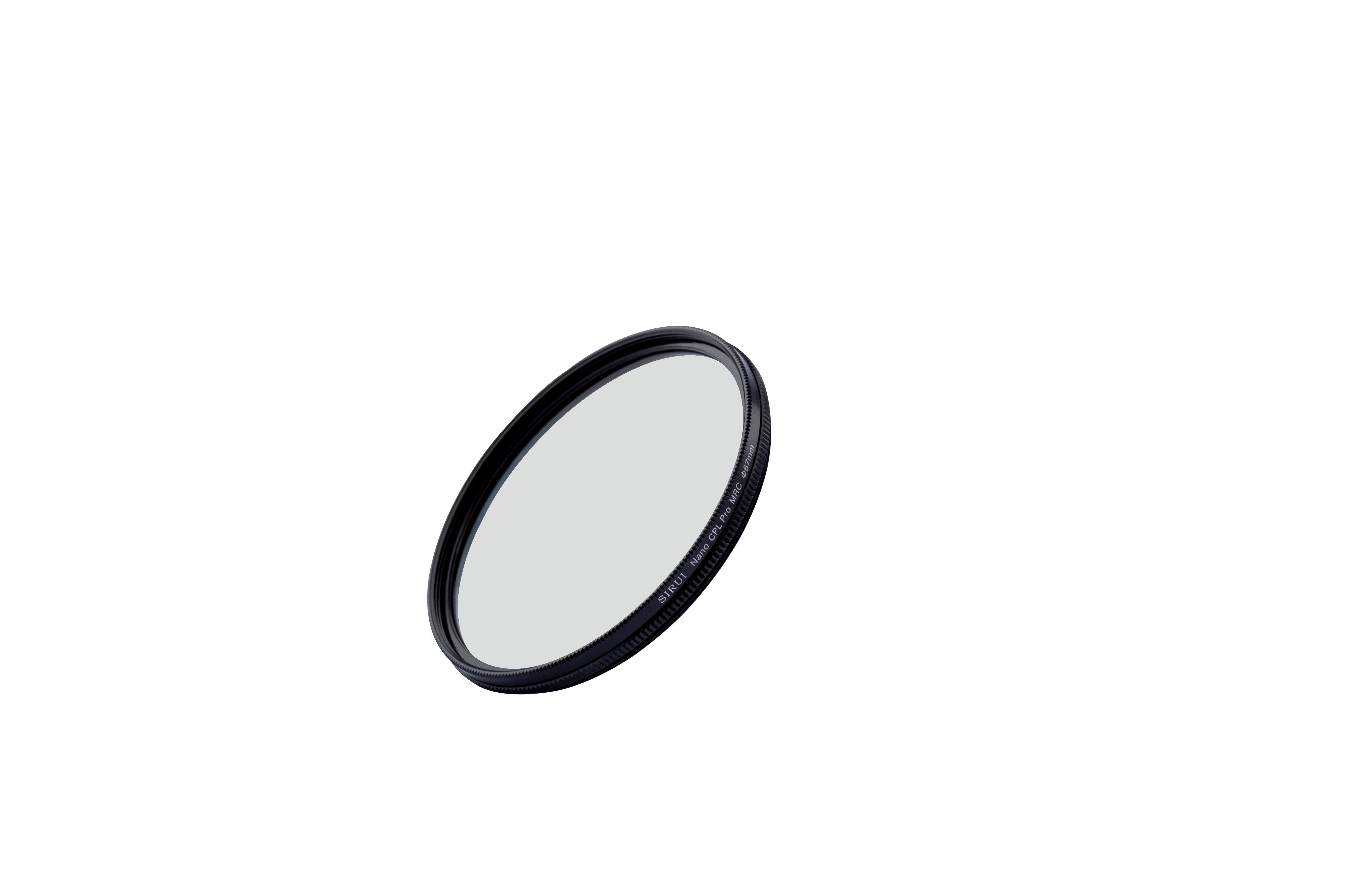 SIRUI CPL67A zirkularer Polfilter (CPL67A Polarisationsfilter 67mm Nano MC, Alu, Schwarz, Schott-Glas)