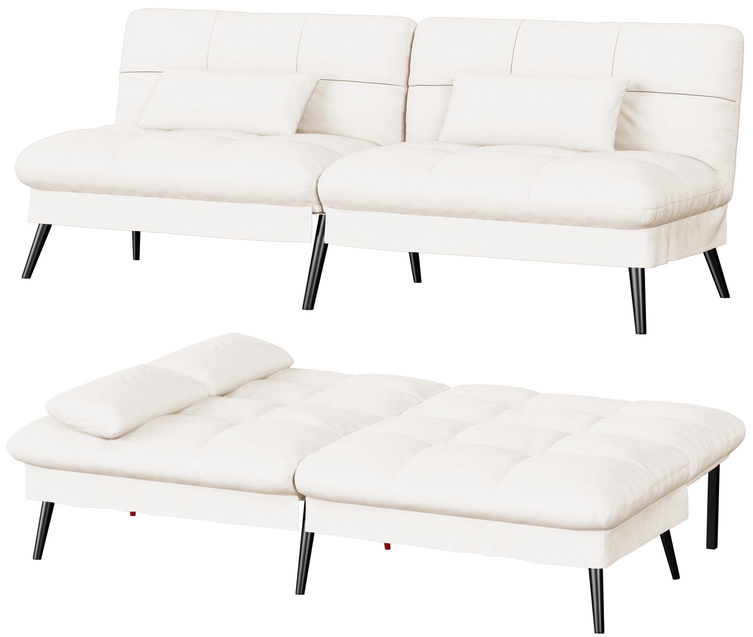 GTPLAYER Schlafsofa Bettsofa mit Schlaffunktion, Klappsofa