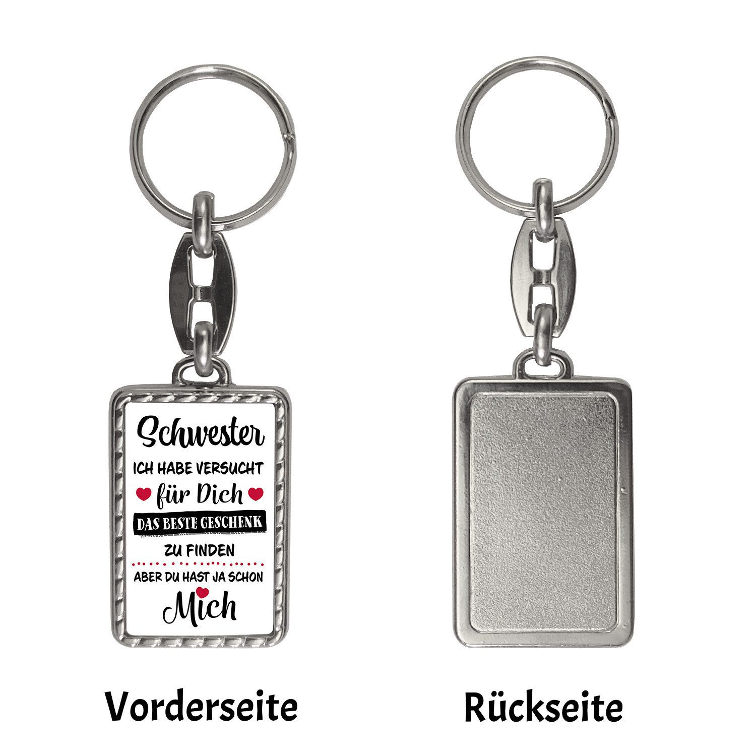 speecheese Schlüsselanhänger Schwester das beste Geschenk für dich bin ich günstig online kaufen