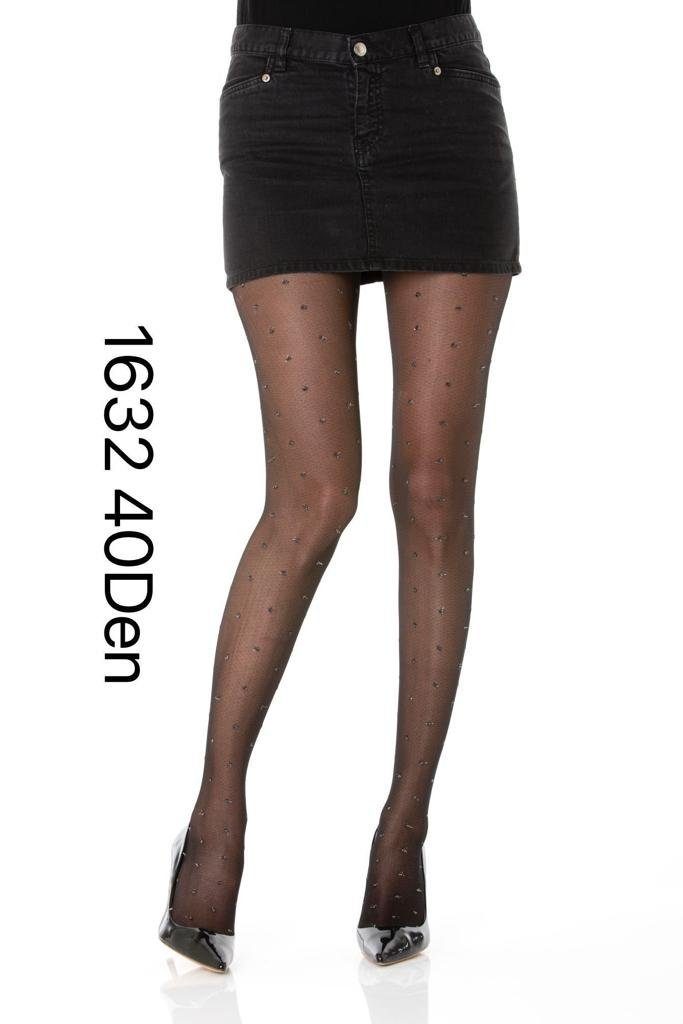 Leggings Damen Strumpfhose Muster Optik 40 DEN für Frauen Collant Moda
