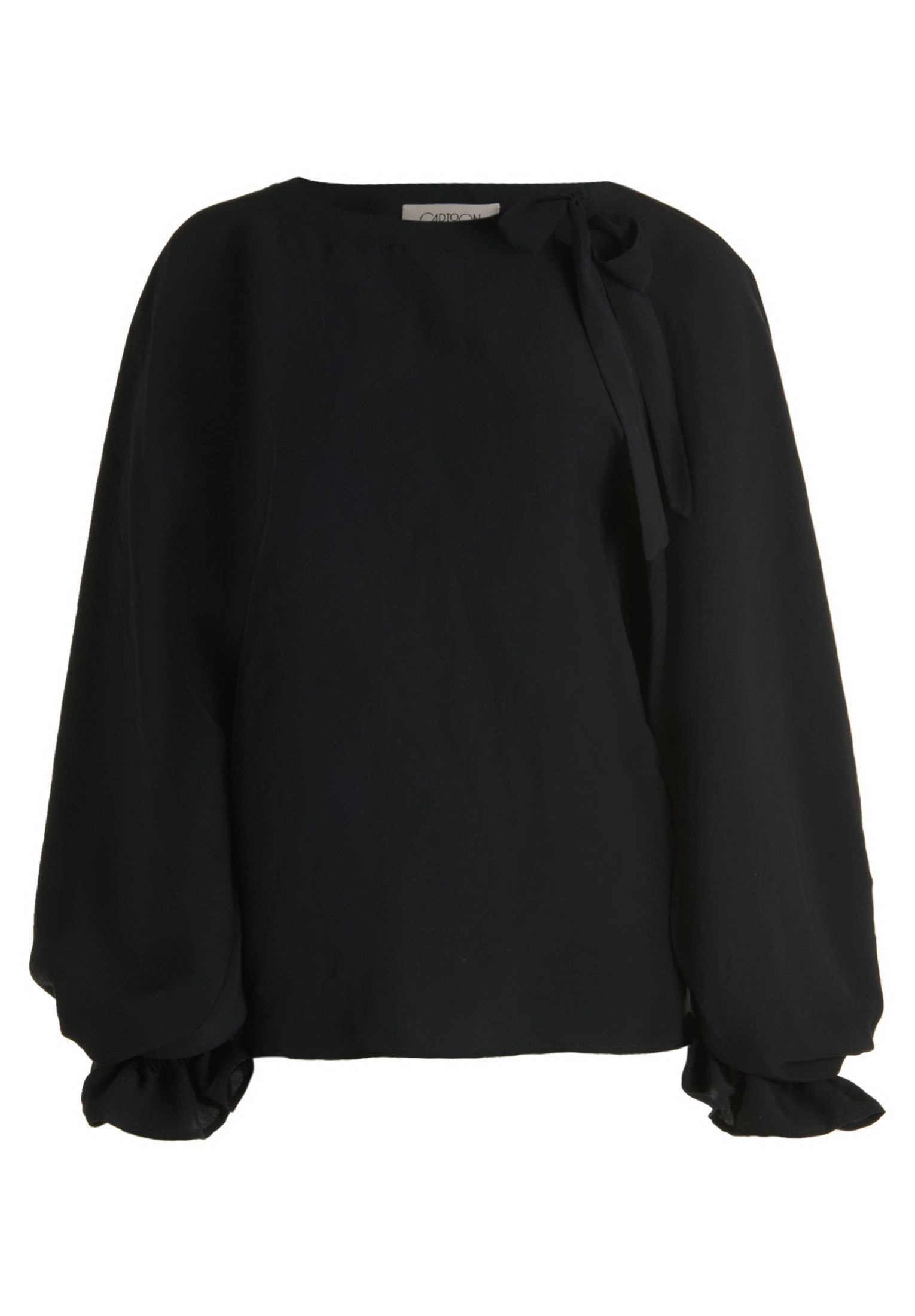 Cartoon Schlupfbluse Damen Casual-Bluse mit Schleifenknoten günstig online kaufen