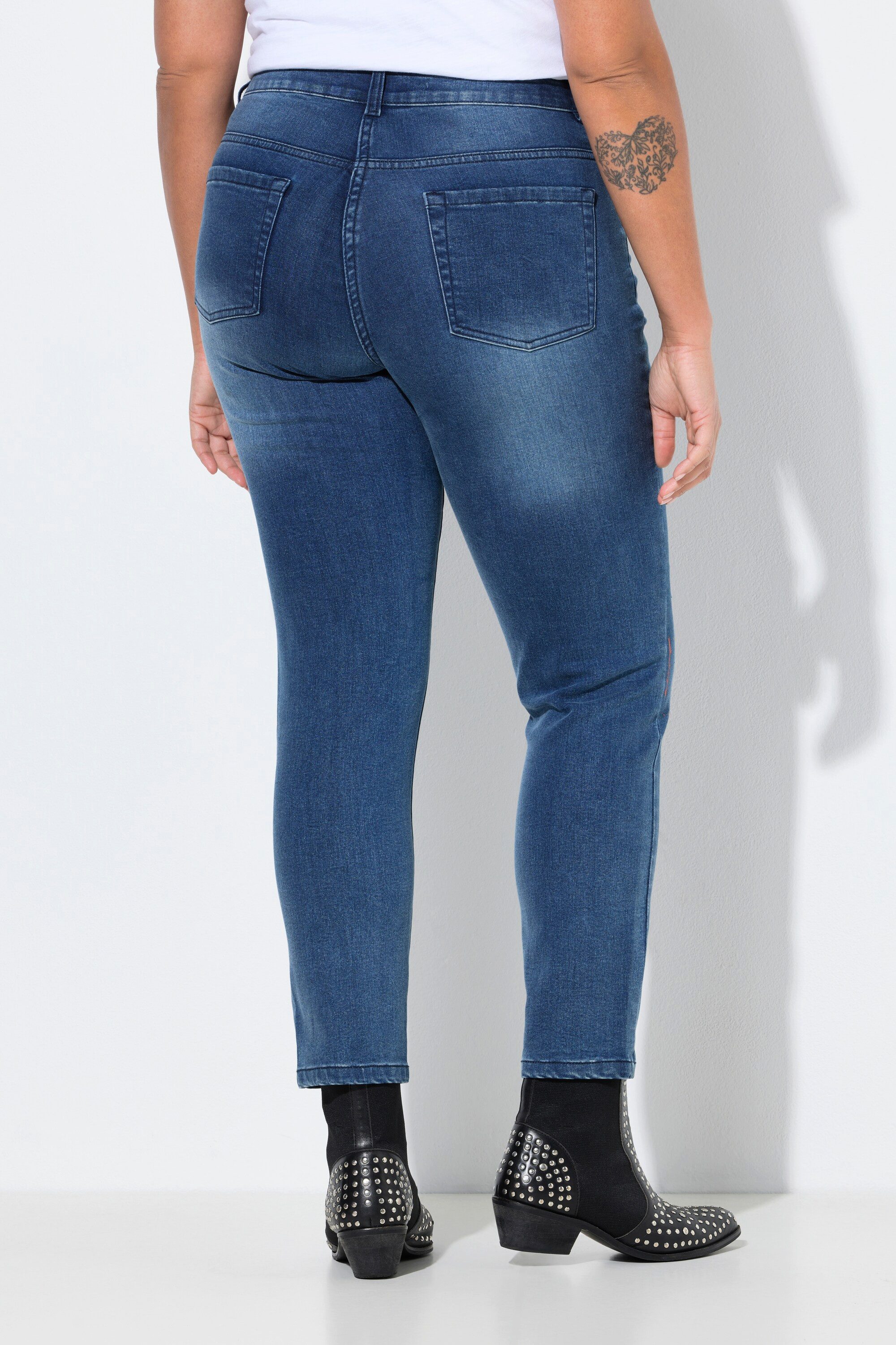 Angel of Style Regular-fit-Jeans Jeans Emma Slim Fit 5-Pocket Farbspritzer