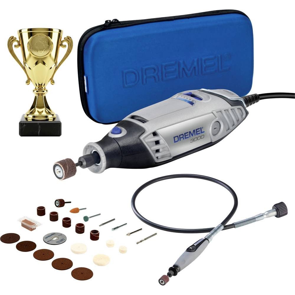 BOSCH Elektro-Multifunktionswerkzeug DREMEL 3000-1/25 WM Multifunktionswerkzeug mit Zubehör, inkl. Koffer, mit Zubehör, inkl. Koffer