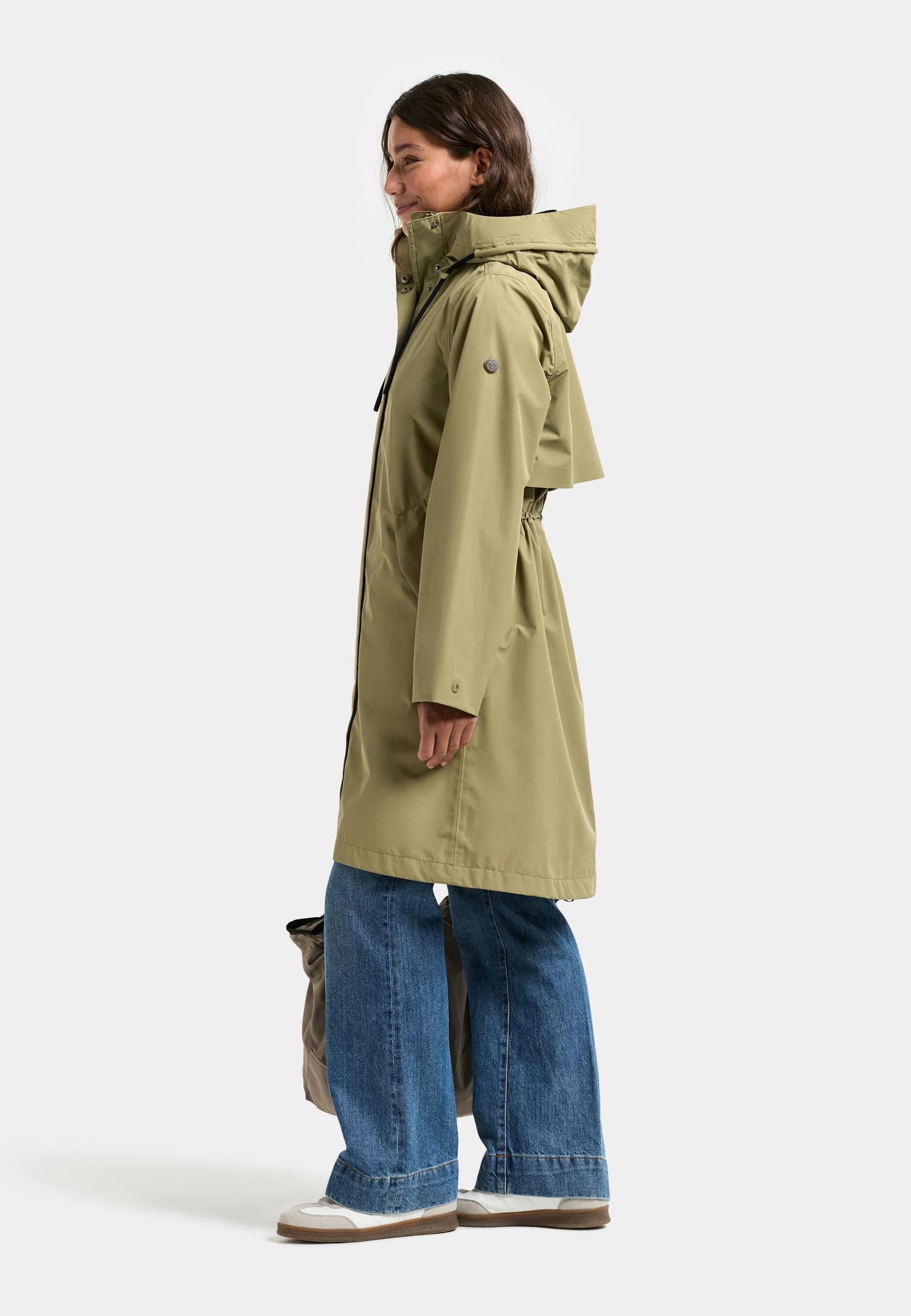 Didriksons Parka Damen Übergangsjacke Mantel Wasserdicht ELINA mit Kapuze mit Taschen