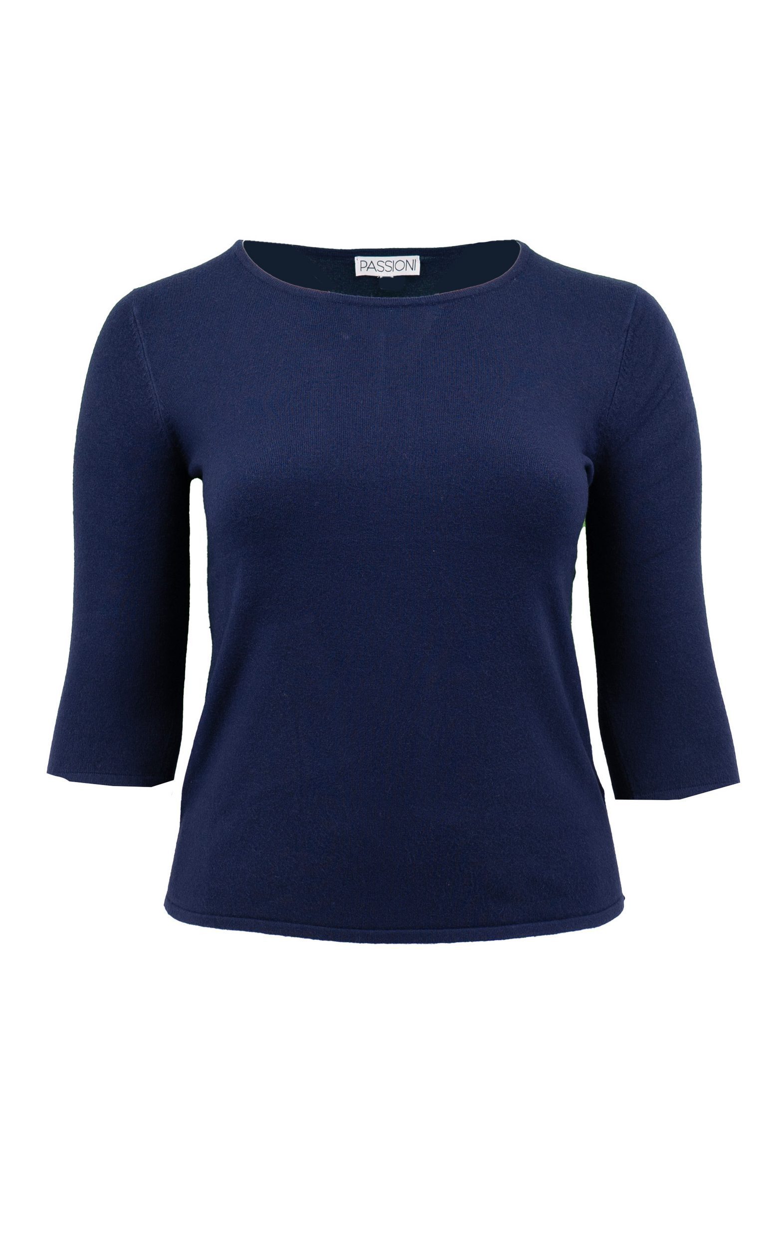 Strickpullover Basic-Pullover mit 3/4-Ärmeln