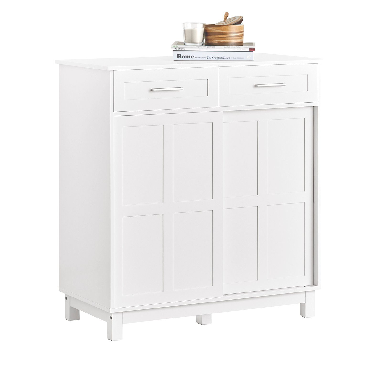 SoBuy Sideboard FSB84, Schuhschrank Buffet Küchenschrank Sideboard mit Schiebetüren Kommode