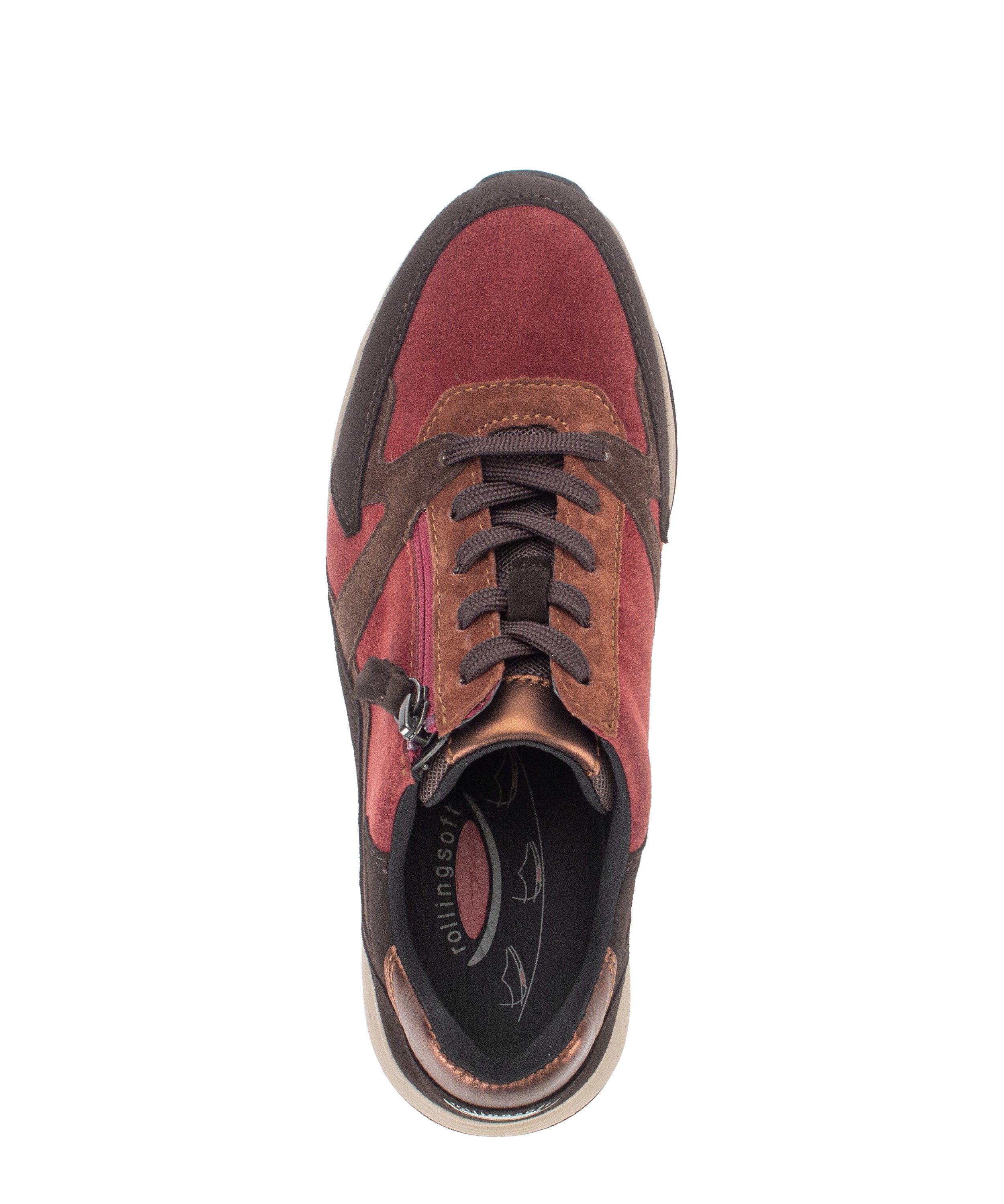 rollingsoft Keilsneaker Halbschuh, Schnürer mit Kontrastbesätzen