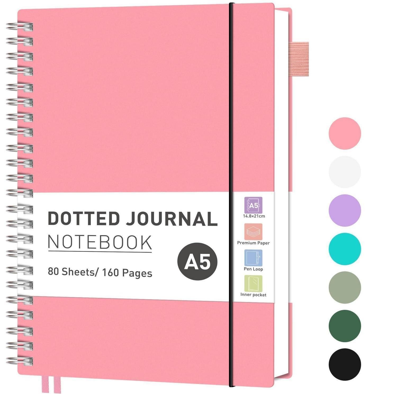 LuxusKollektion Notizbuch Notizbuch A5 Dotted Rosa 80 Blatt 100gsm PVC