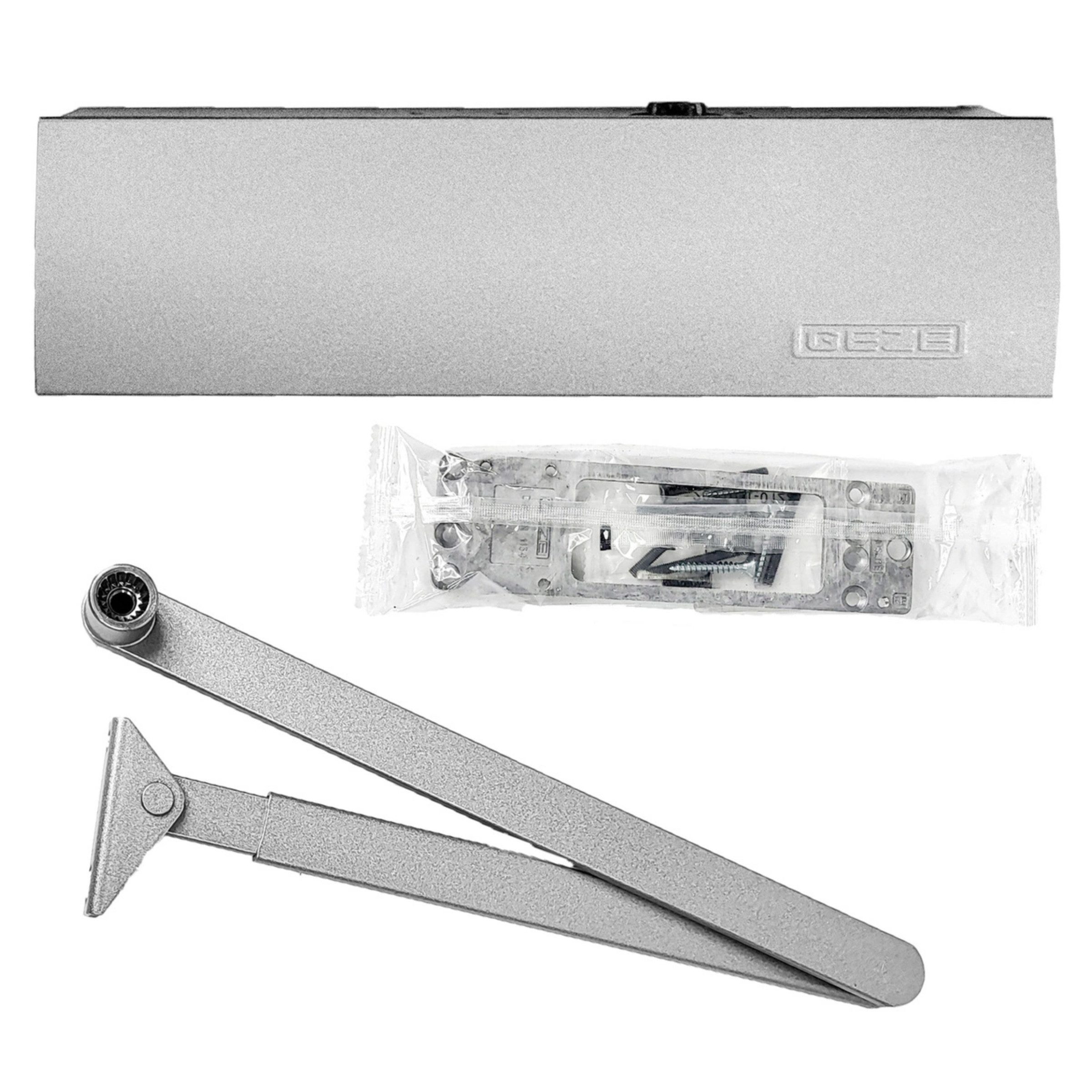 GEZE Türschließer GEZE Set TS 2000 V BC Türschließer Silber inkl. Gestänge, (1-tlg)