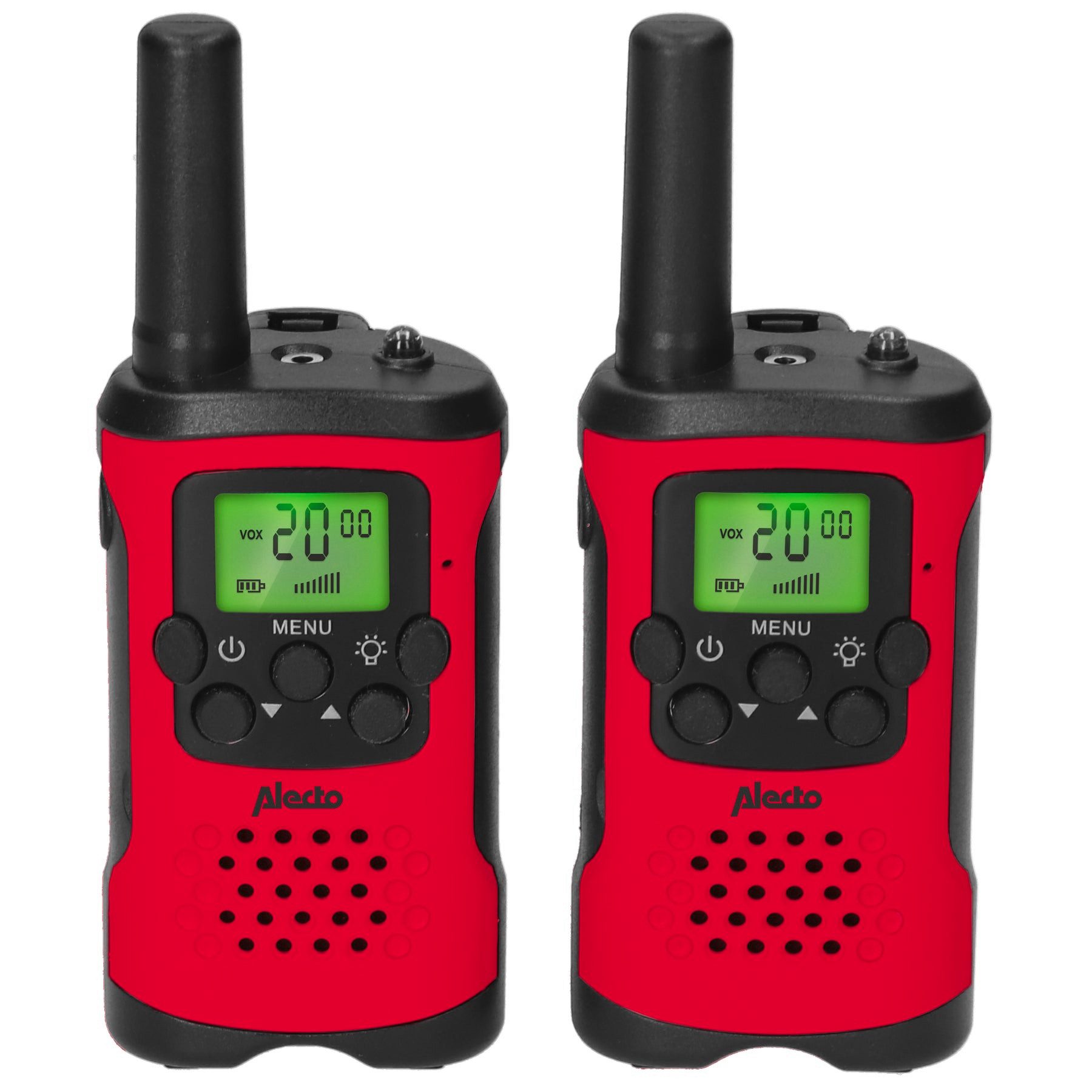 Alecto Walkie Talkie FR-115 Walkie-Talkie-Set, (Set, bestehend aus 2x Alecto FR115 und 2x Gürtelclip)