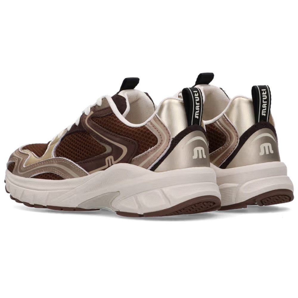 Maruti Novi Leather/textile Brown Dark Brown - Metallic Sneaker günstig online kaufen