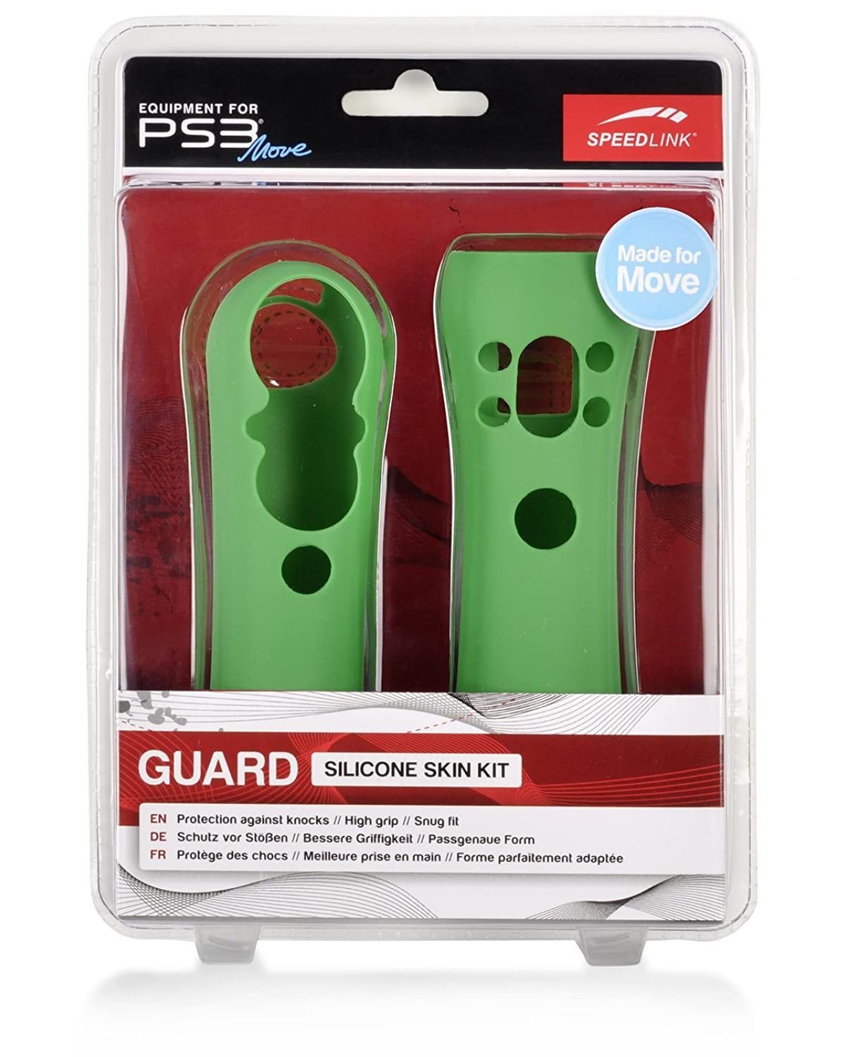 Speedlink Konsolen-Tasche Guard Kit Grün Set Silikon Skin Schutz-Hülle, Grip für Sony PS Move + Navigation Controller auch für PS VR PS3 PS4