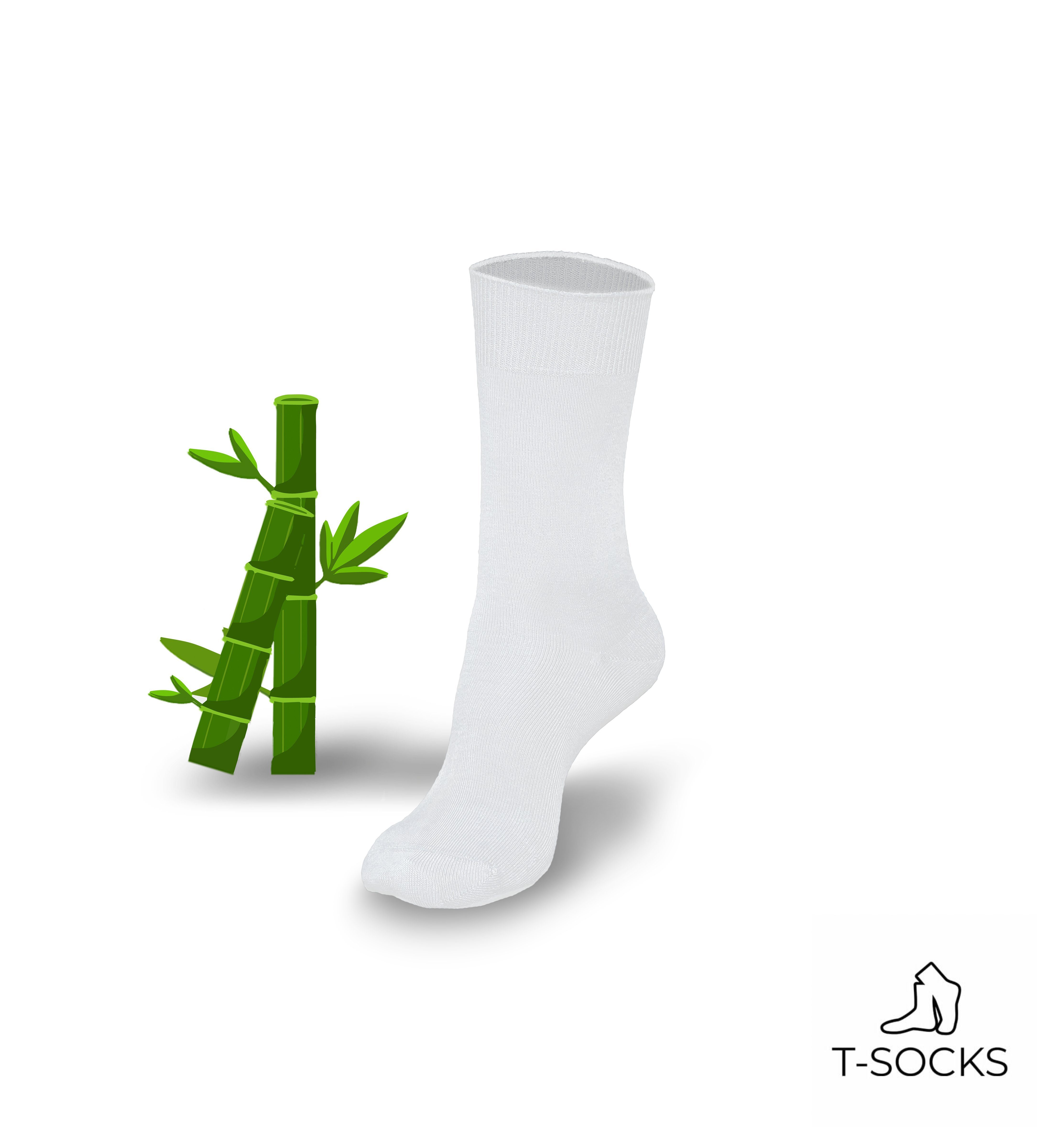 T-Socks Basicsocken Bambus-Socken 4/8 Paar aus Bambusviskose 80%-atmungsaktiv&anti Schweiß (8-Paar)